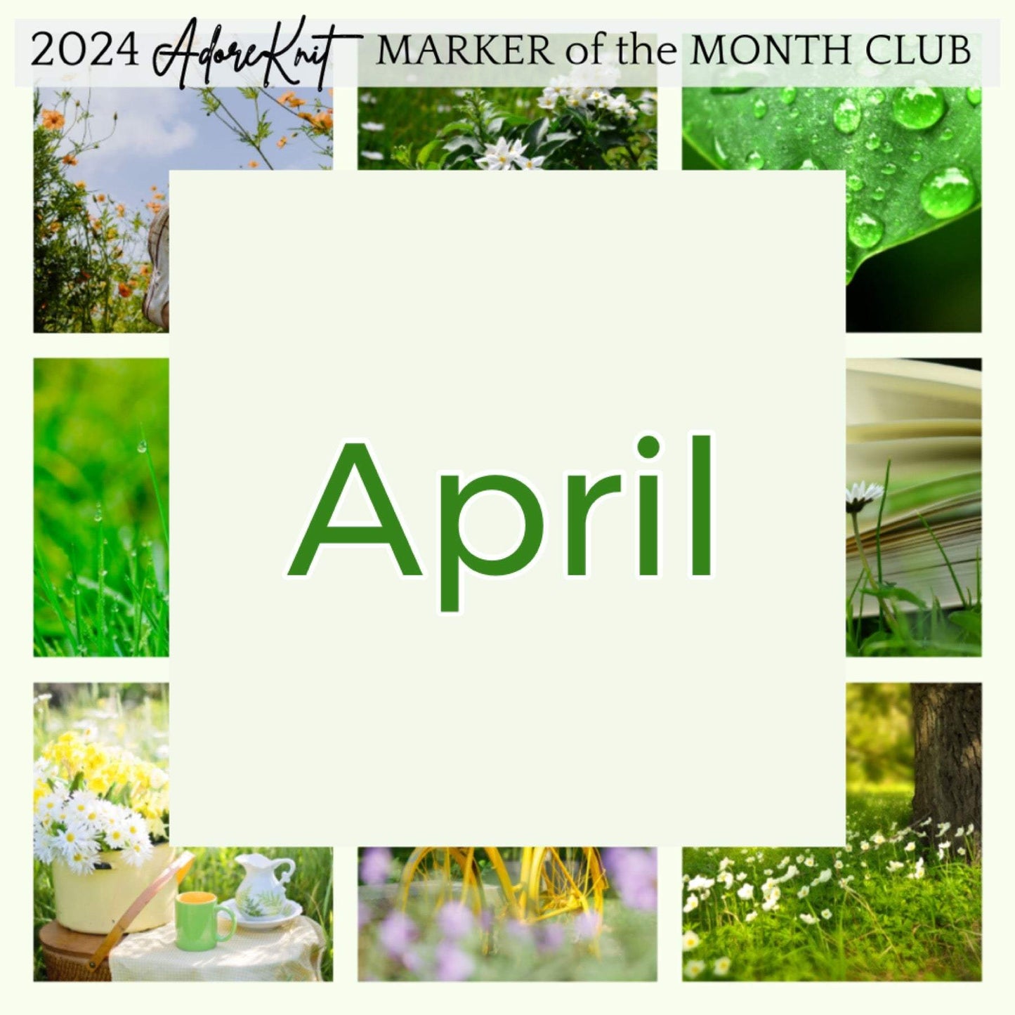 2024 Marker of the Month Club, a monthly surprise set of progress and stitch markers - AdoreKnit