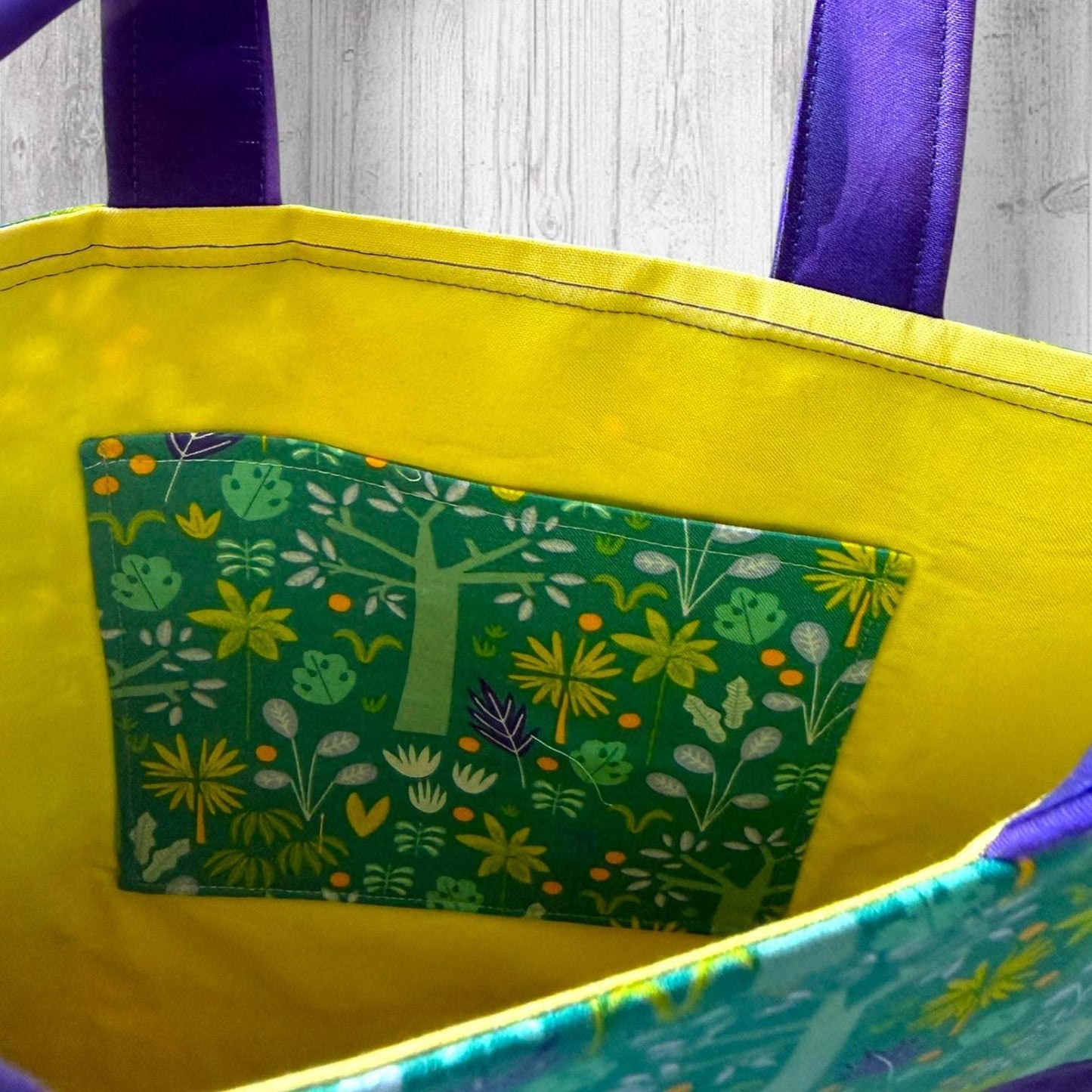Nothing Suspicious in These Woods Project Bag | Butterfly and Forest Knitting Bag