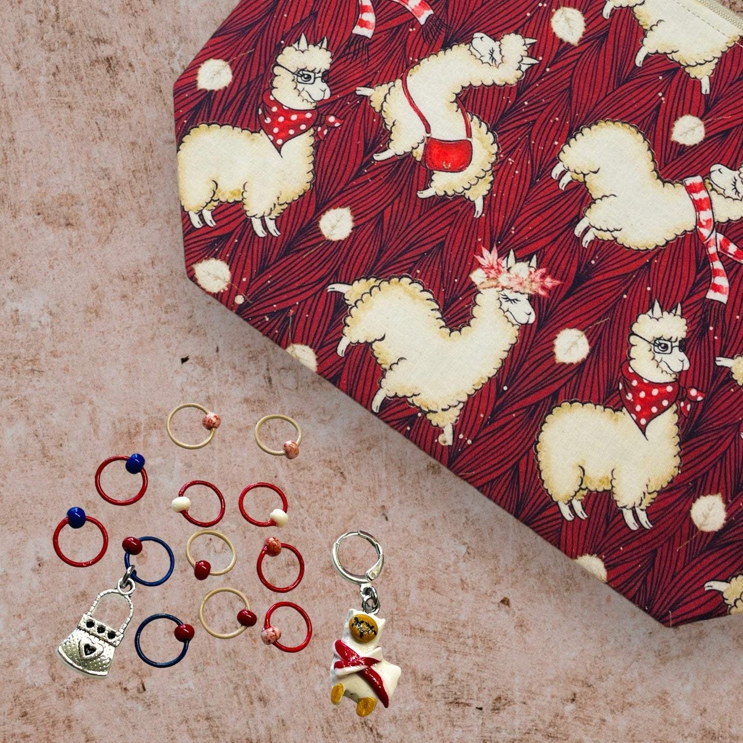 Alpacas with Handbags Project Bag - AdoreKnit