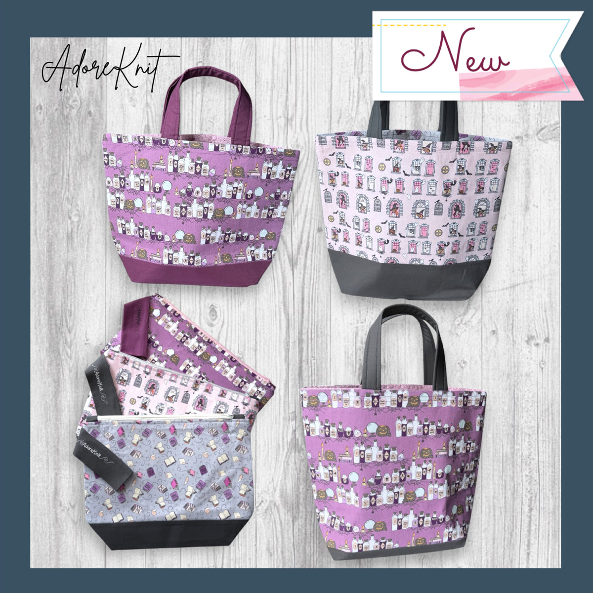 The Witching Hour Curriculum: Required Reading Knitting Project Bag | AdoreKnit