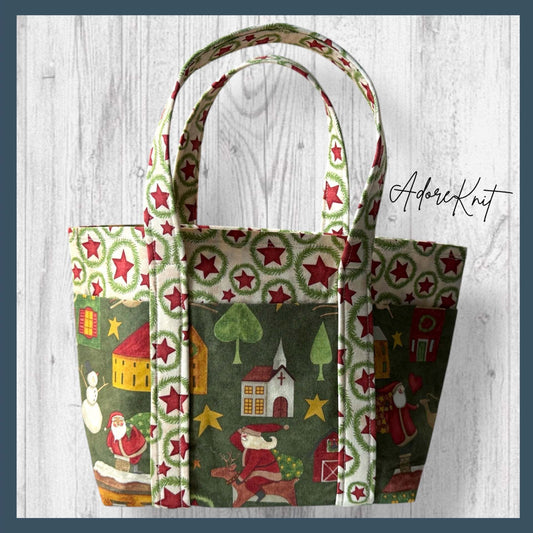 Cozy Pine Village Project Bag