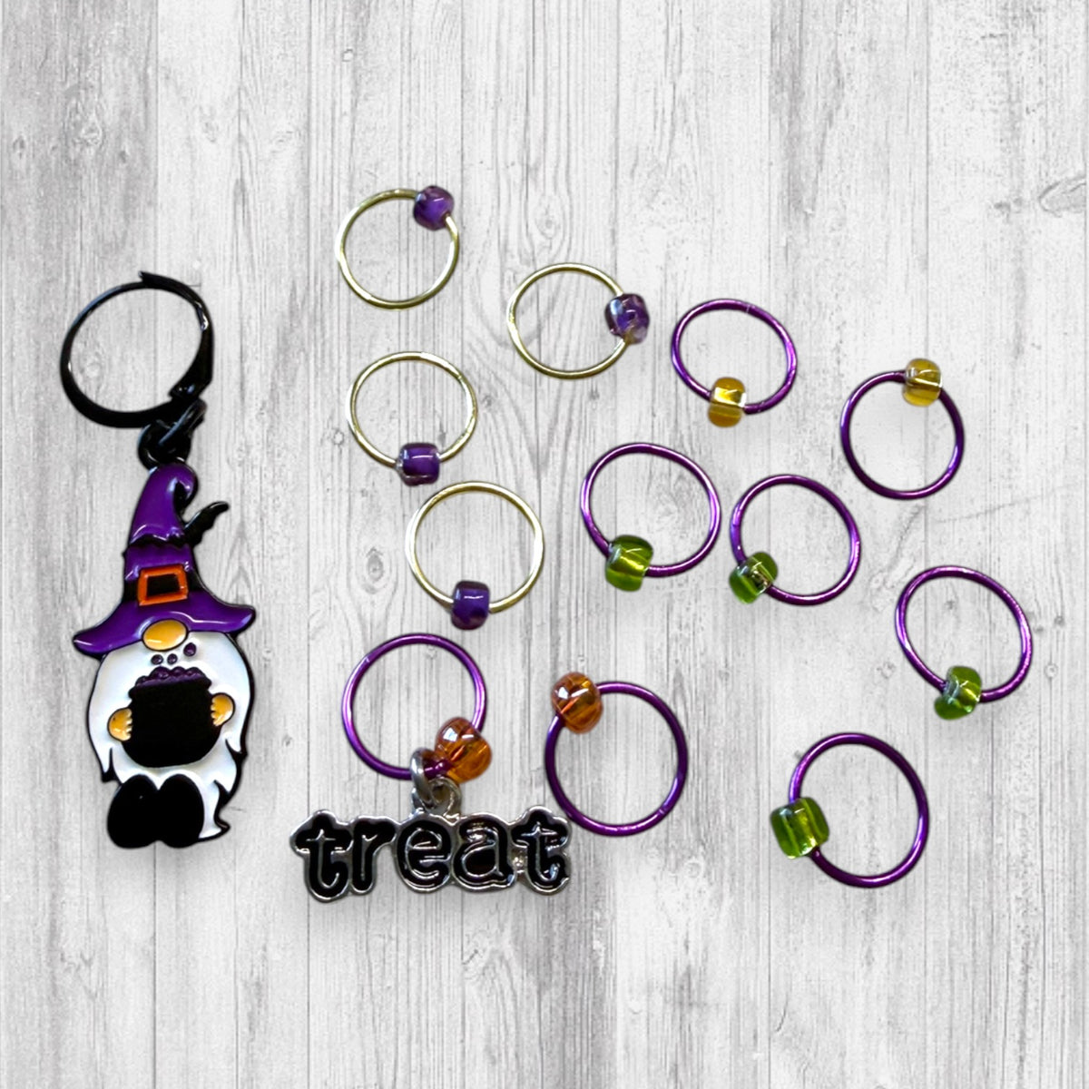 Gnome Trick or Treat Village Progress and Stitch Markers