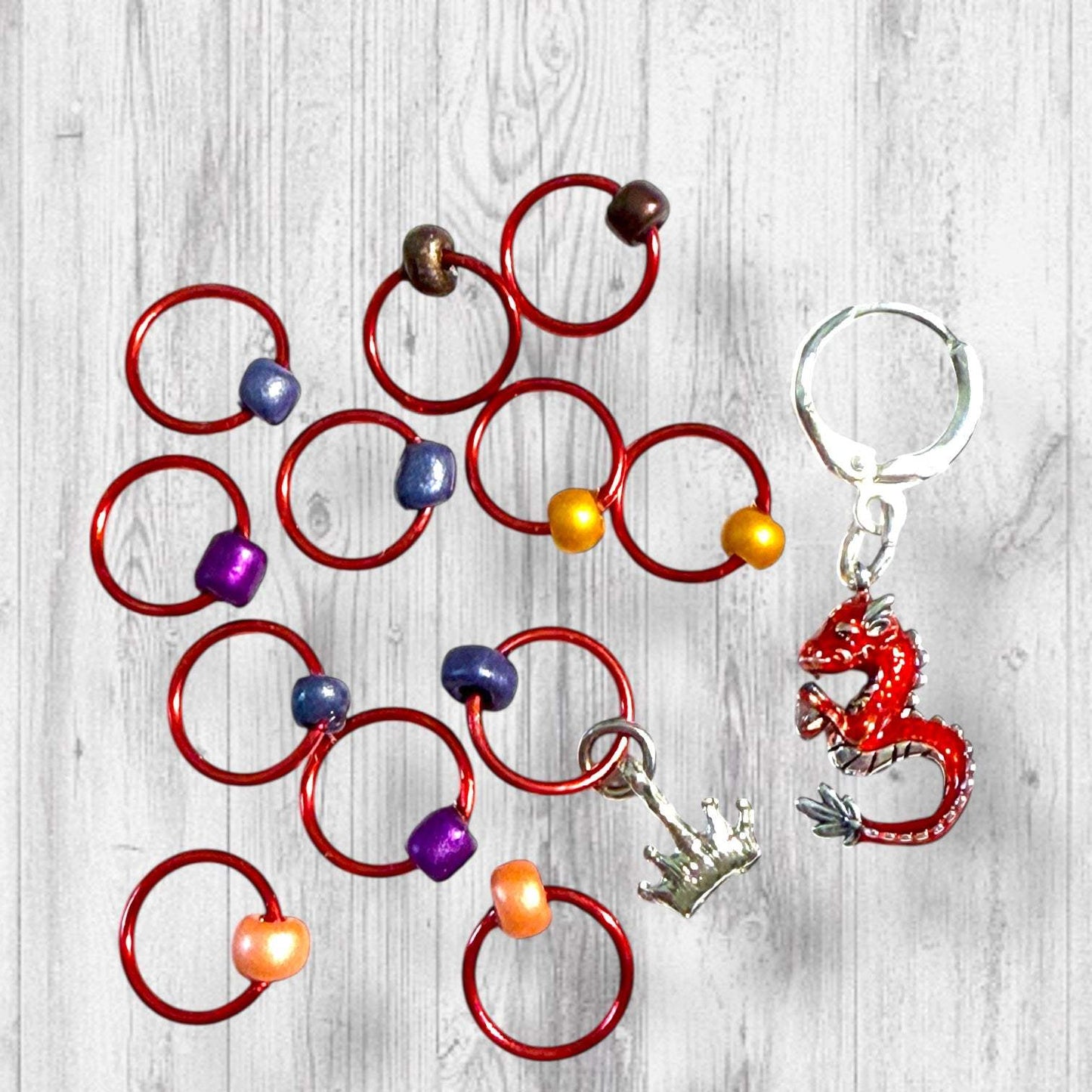The Dragon Guarded Its Hoard Progress and Stitch Markers