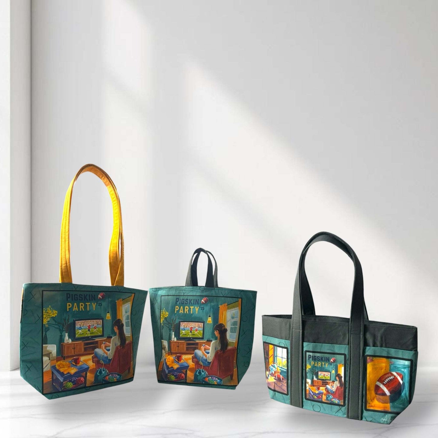 PREORDER AdoreKnit 2025 Exclusive Pigskin Party Project Tote Bag
