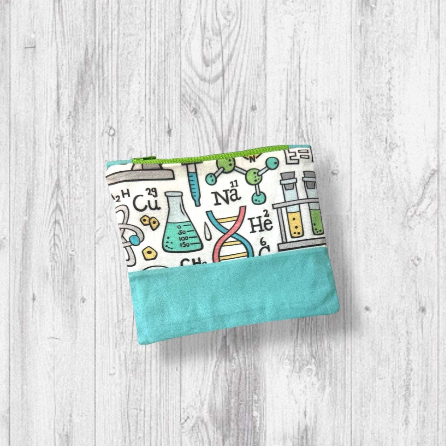 Microscopes Always Win Arguments Project Bag green zipper