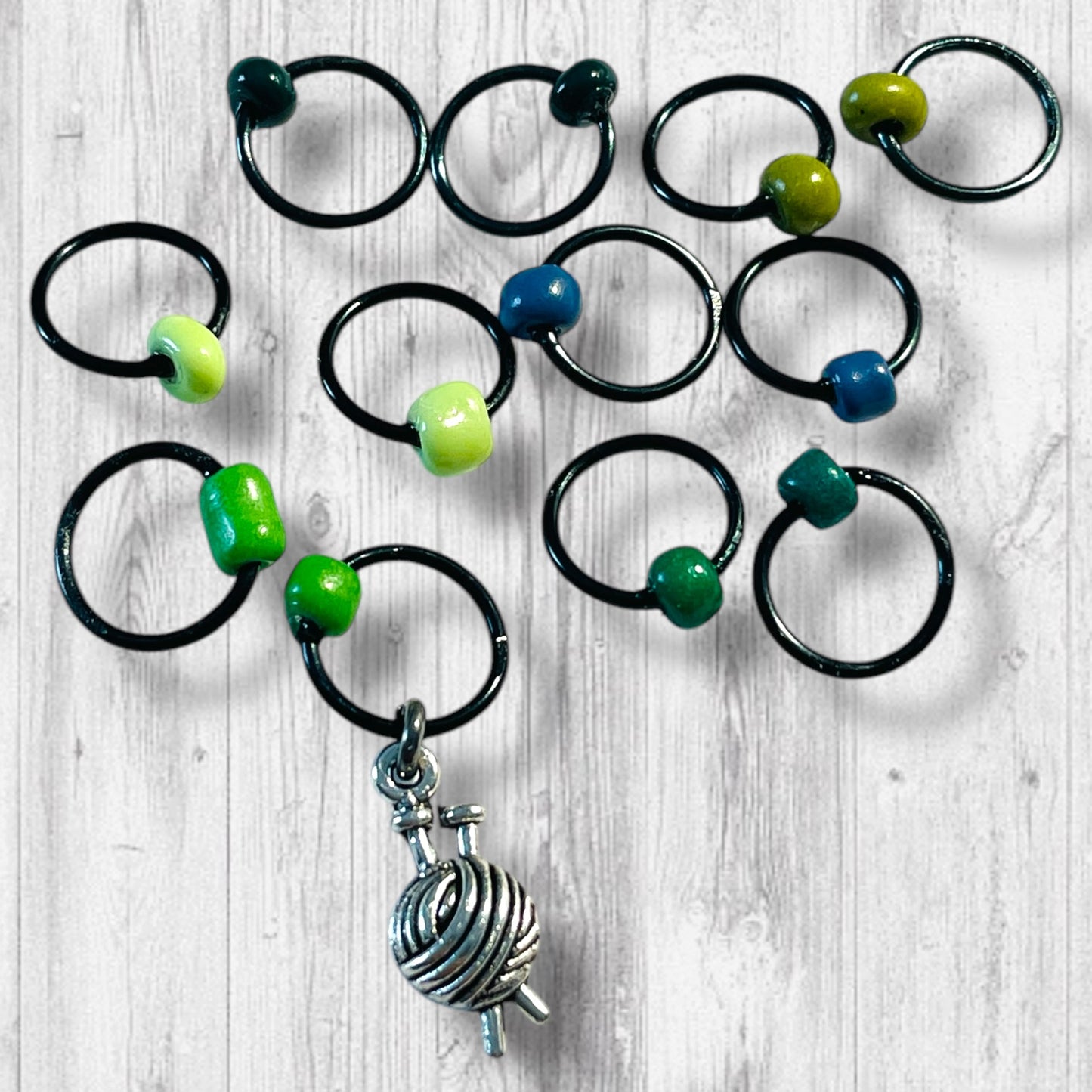 It Takes Balls to Knit Progress and Stitch Markers