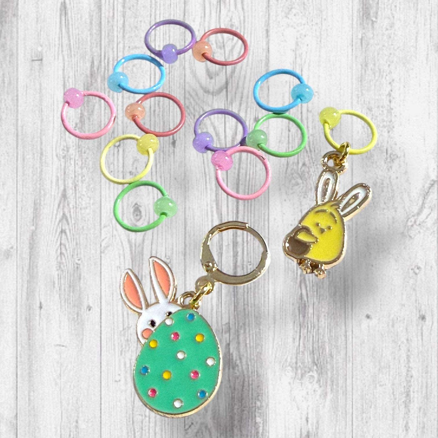 Chick in Charge Progress and Stitch Markers