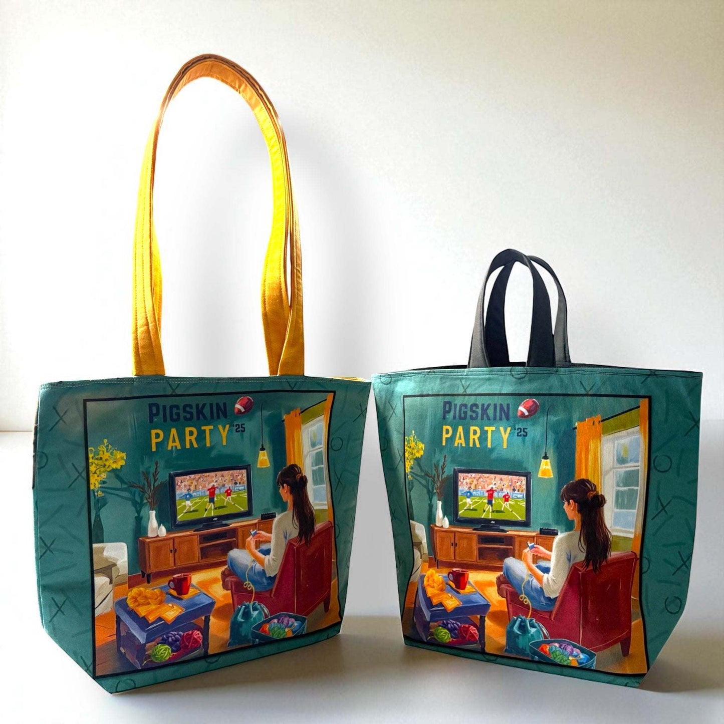 PREORDER AdoreKnit 2025 Exclusive Pigskin Party Project Tote Bag