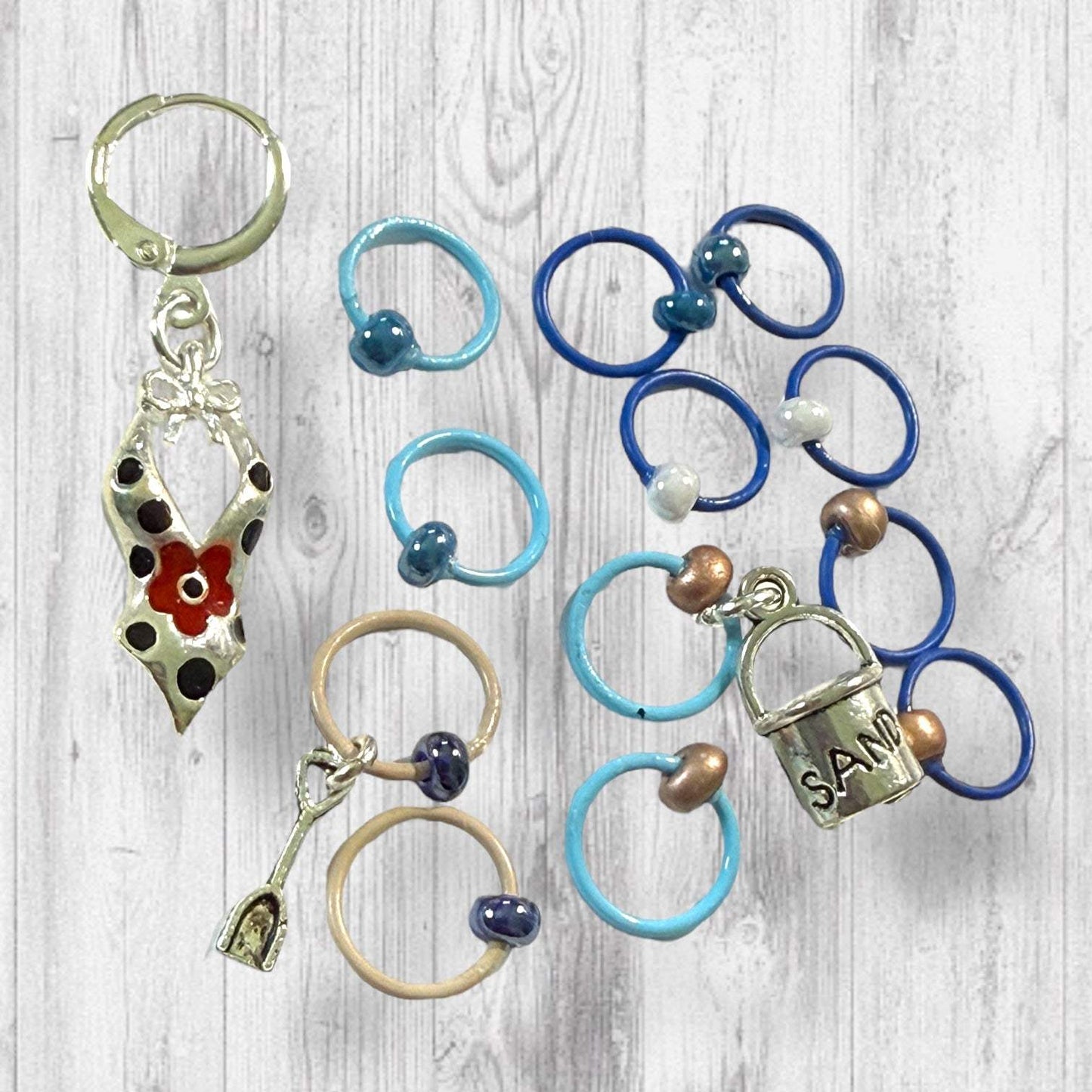 Beach Baby’s Big Splash Progress and Stitch Markers