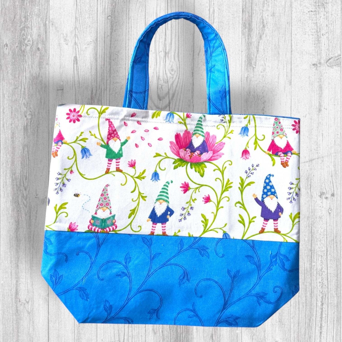 Pages, Petals & Purls Gnomes Project Bag
