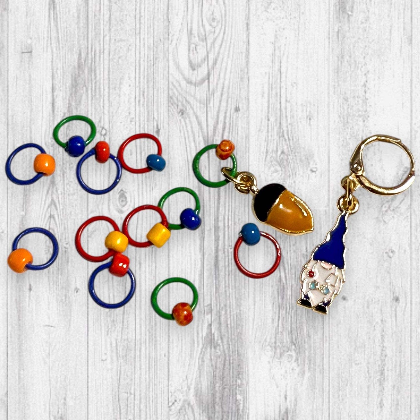 Gnomegrown Harvest Progress and Stitch Marker Set