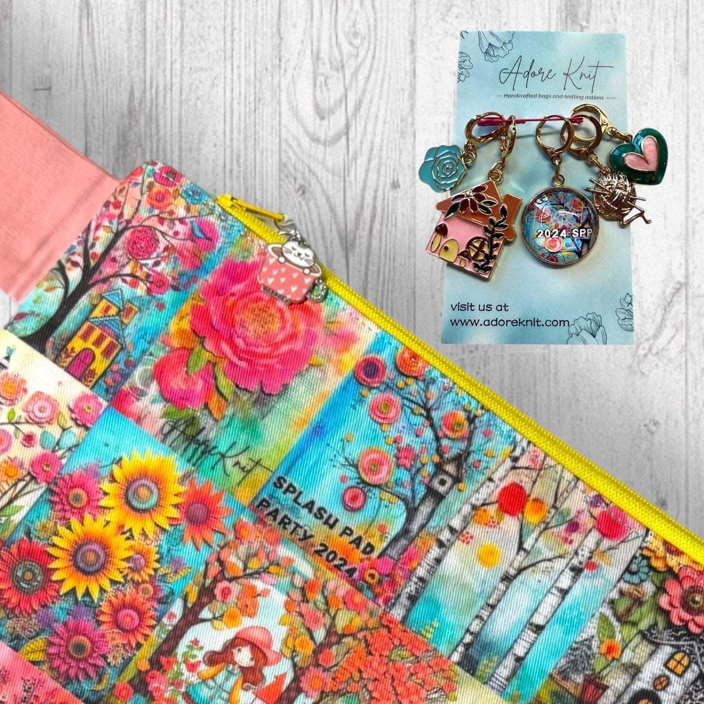 2025 Exclusive Splash Pad Party Cottage Blooms Collection Carry All Project Bag