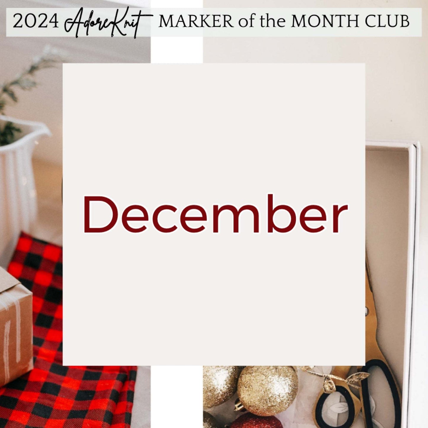 2024 Marker of the Month Club, a monthly surprise set of progress and stitch markers - AdoreKnit