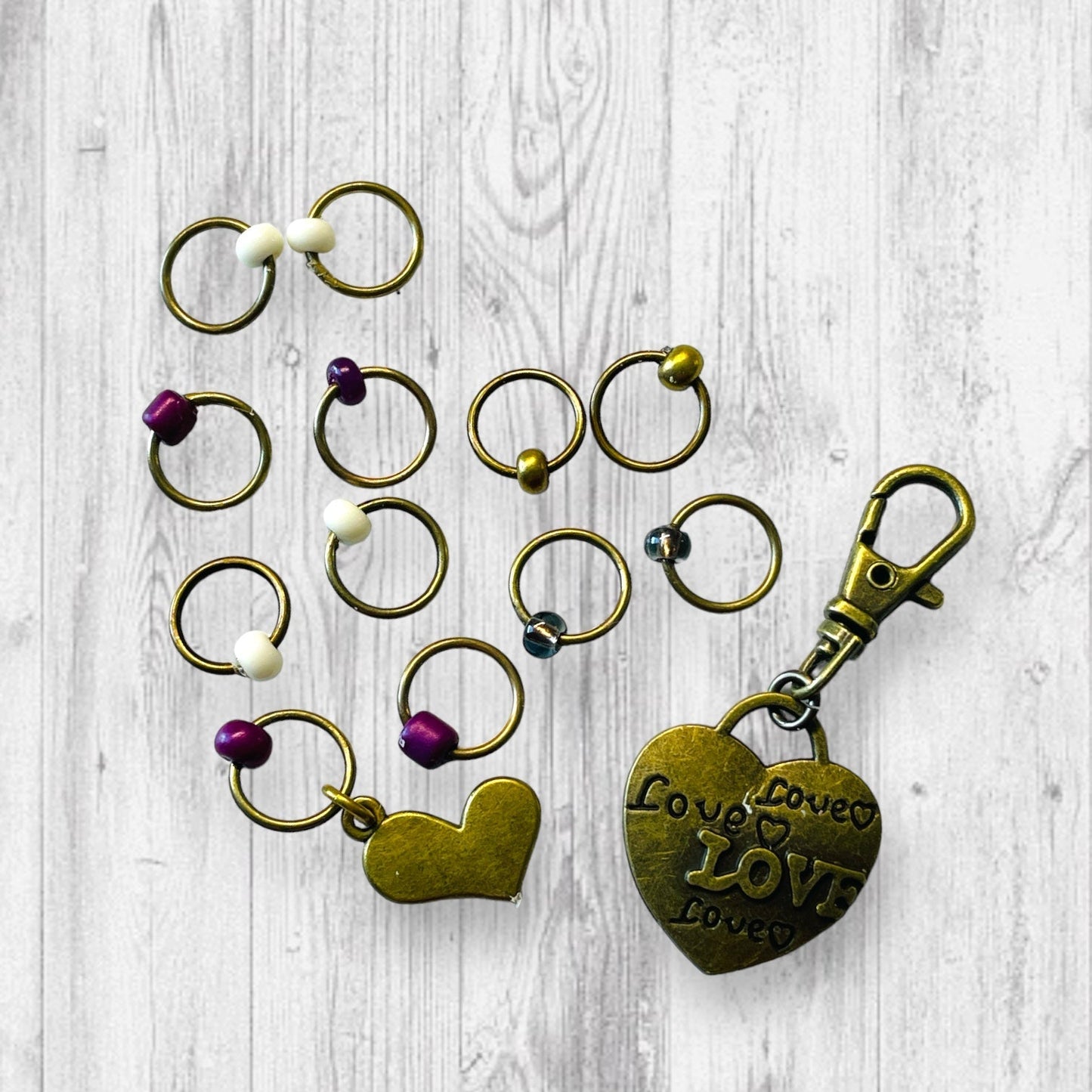 Heart to Heart Progress and Stitch Markers v2 - AdoreKnit