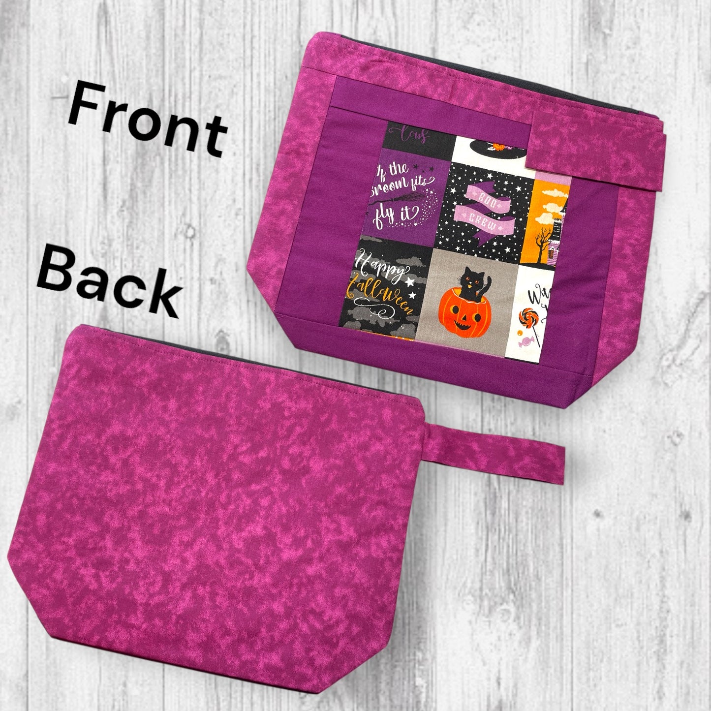 Fab-BOO-Lous Happy Halloween Purple Project Bag