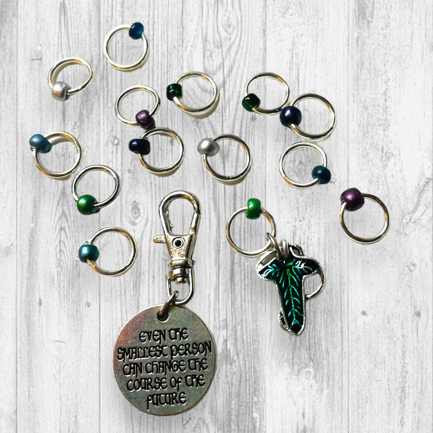 Even The Smallest Person LOR inspired Progress and Stitch Markers - AdoreKnit