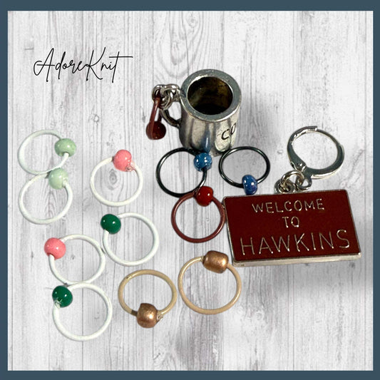 Coffee and Contemplation Progress and Stitch Markers