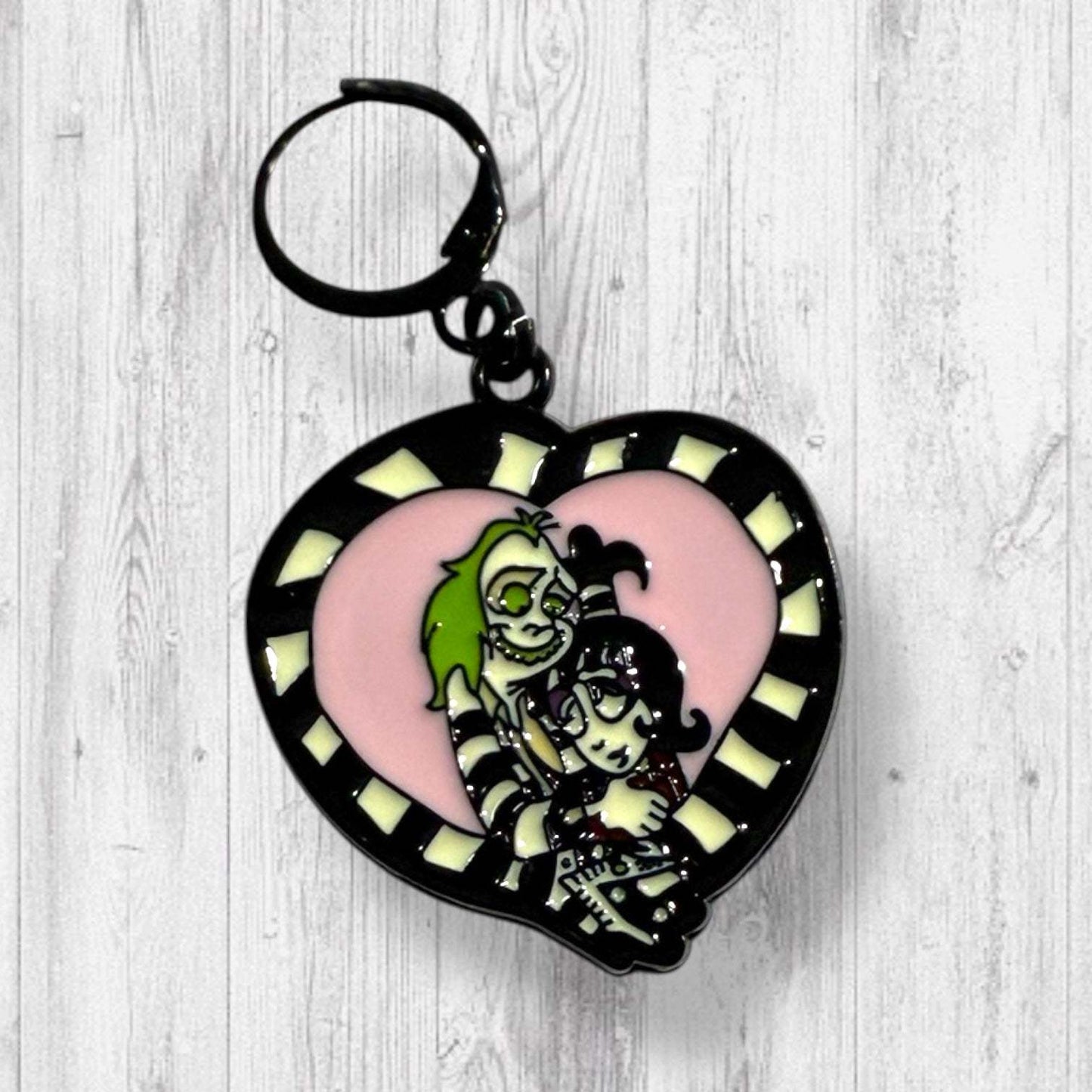 Beetlejuice and Lydia Progress and Stitch Markers