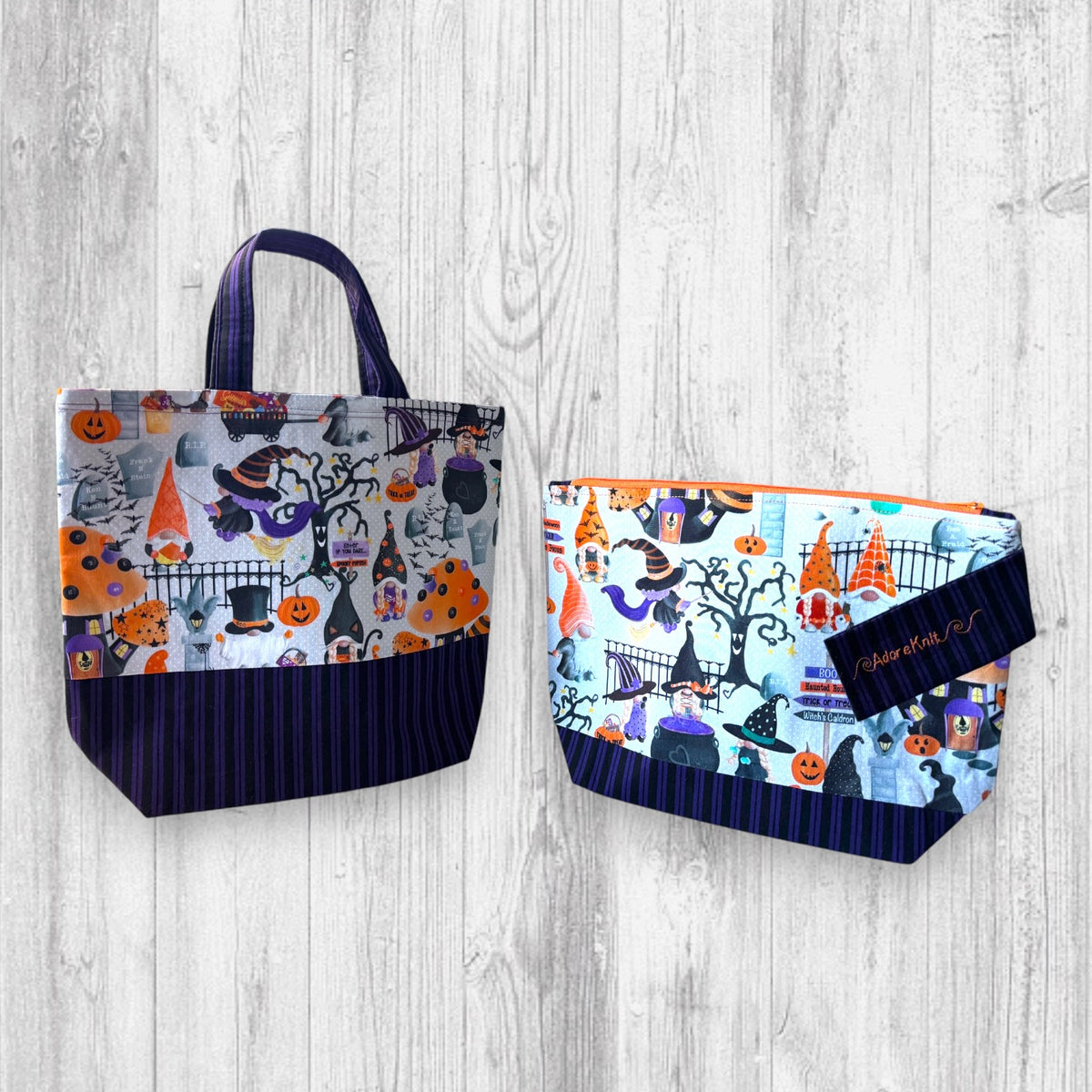 Gnome Trick or Treat Village Project Bag