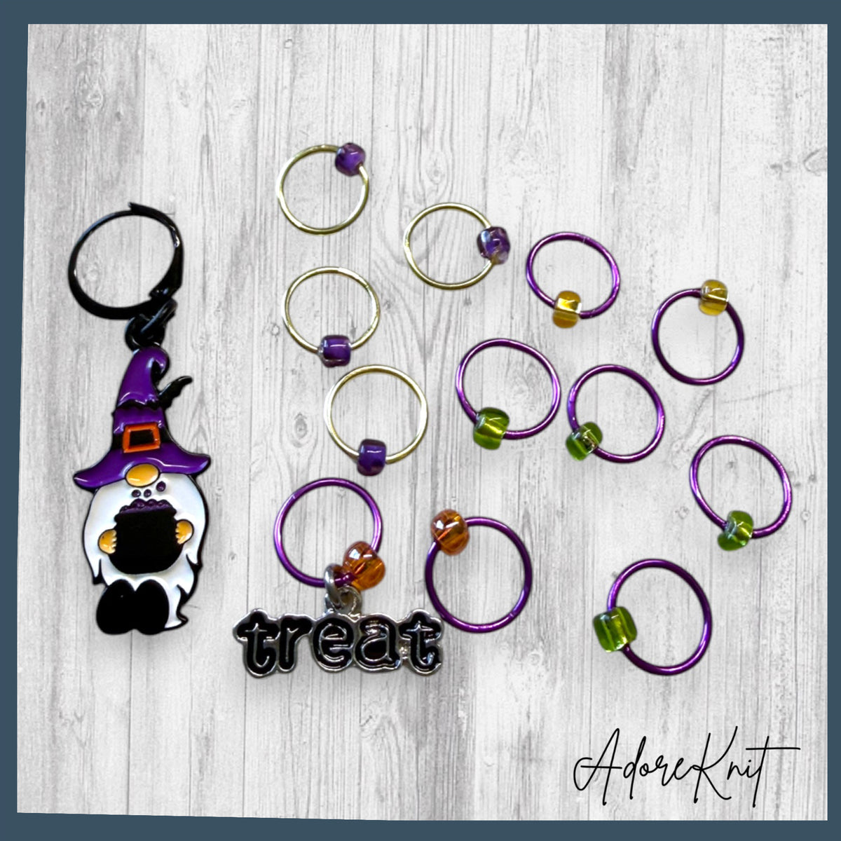 Gnome Trick or Treat Village Progress and Stitch Markers