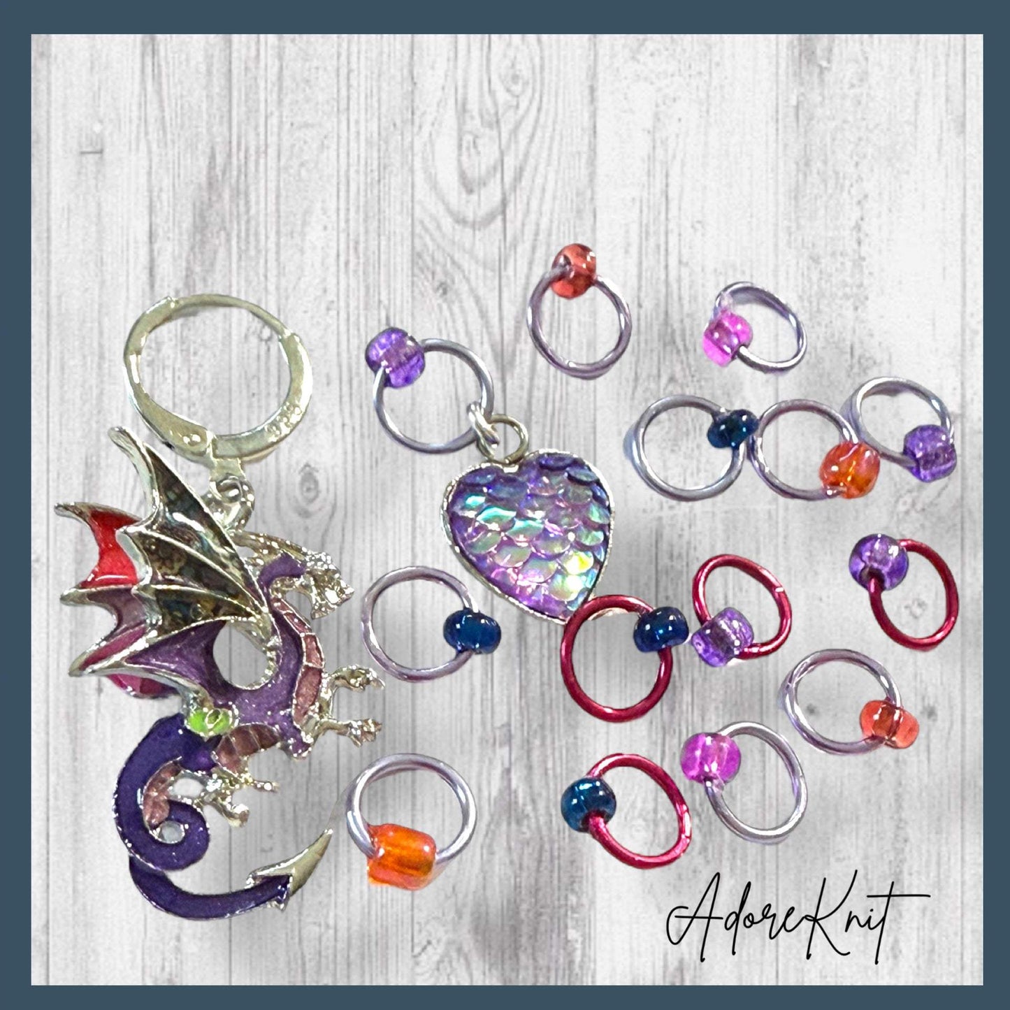 You Don't Have To Believe In Dragons Progress and Stitch Markers