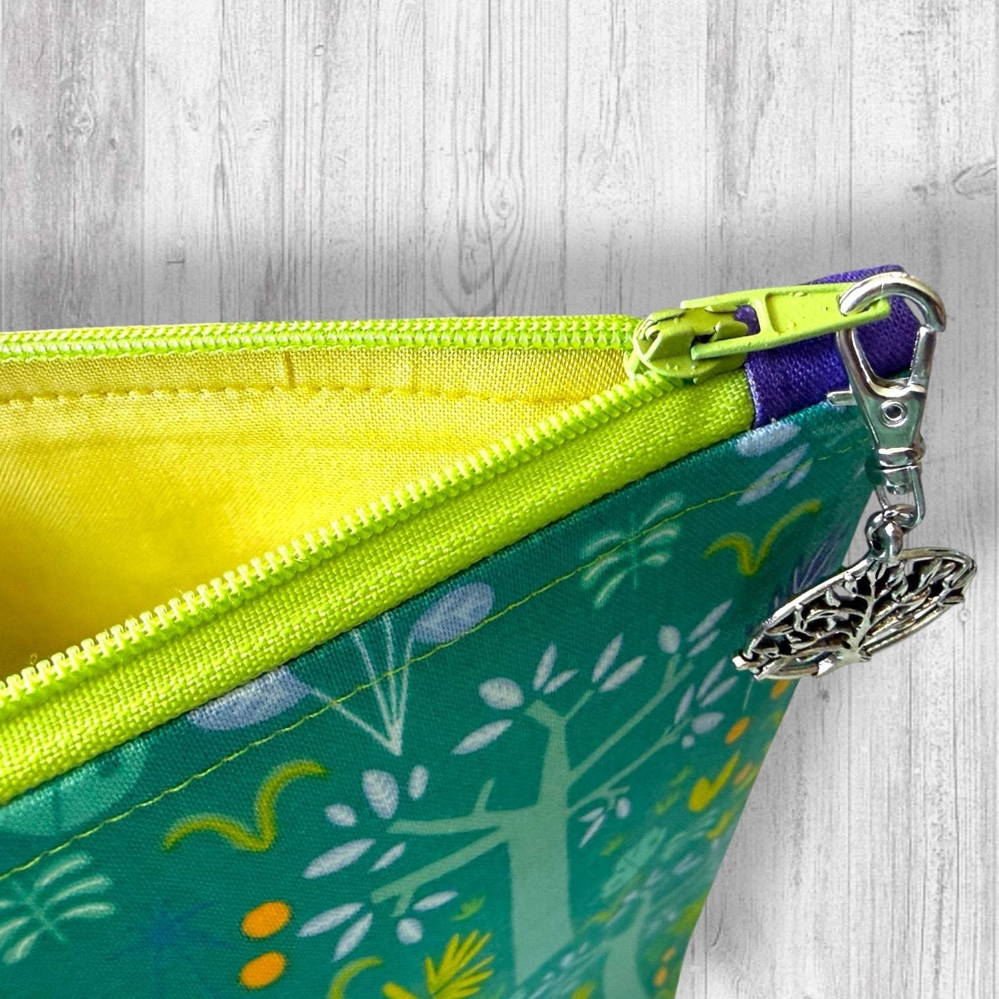 Nothing Suspicious in These Woods Project Bag | Butterfly and Forest Knitting Bag