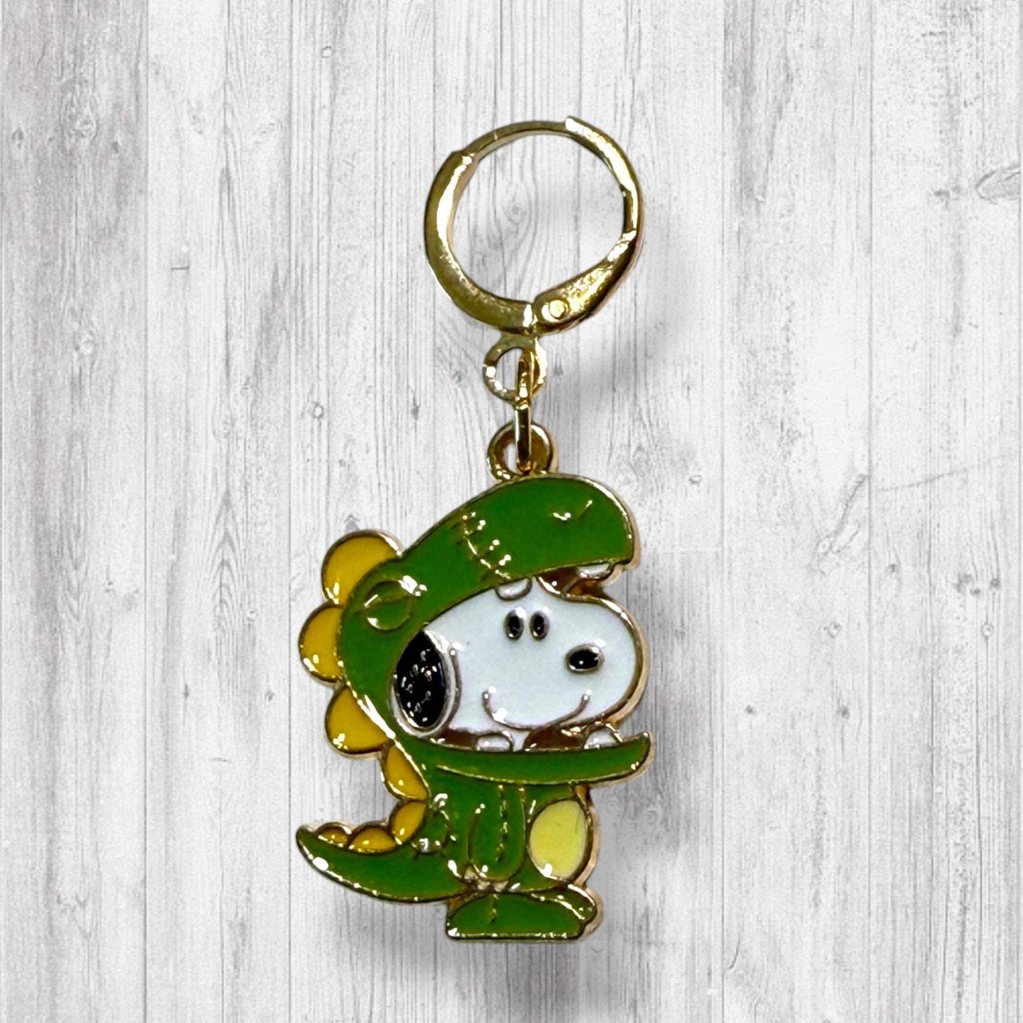 Jurassic Love Letter Progress and Stitch Markers Snoopy