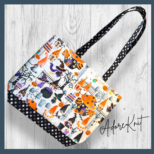Pumpkin Paths & Pointy Caps Project Bag dots