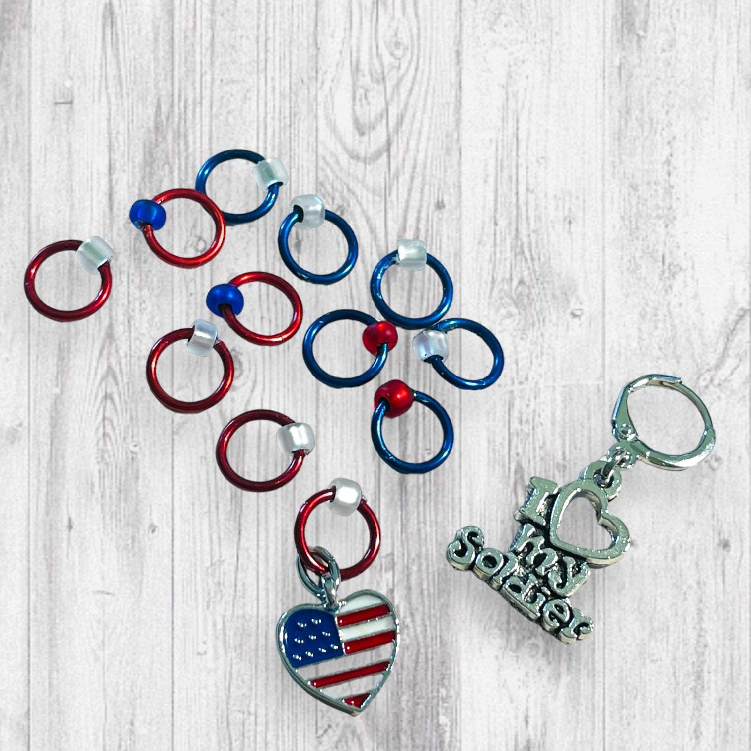 American Pride Progress and Stitch Markers - AdoreKnit