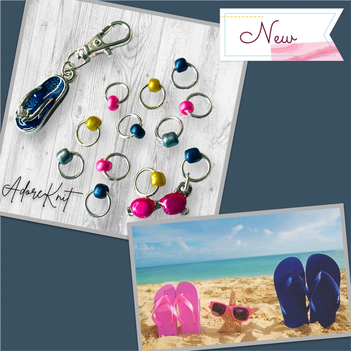 Best Memories in Flip Flops Progress and Stitch Markers