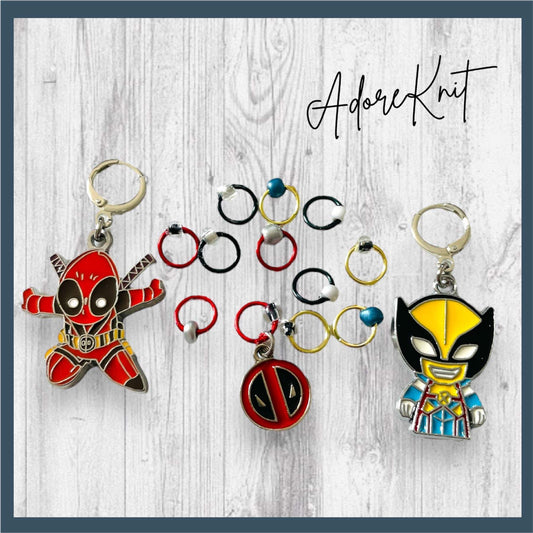 You're Always the Wrong Guy Superhero Progress and Stitch Markers