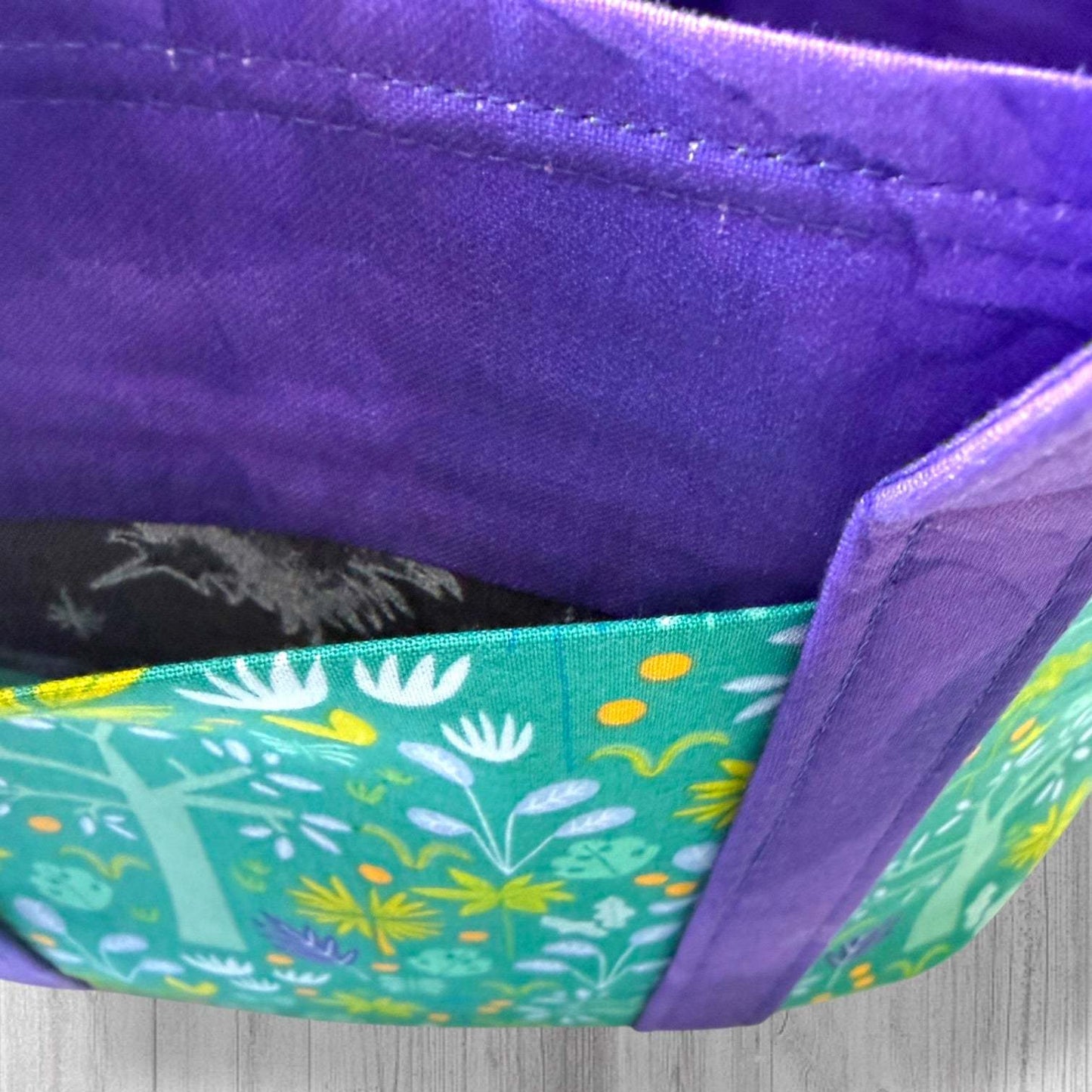 Nothing Suspicious in These Woods Project Bag | Butterfly and Forest Knitting Bag