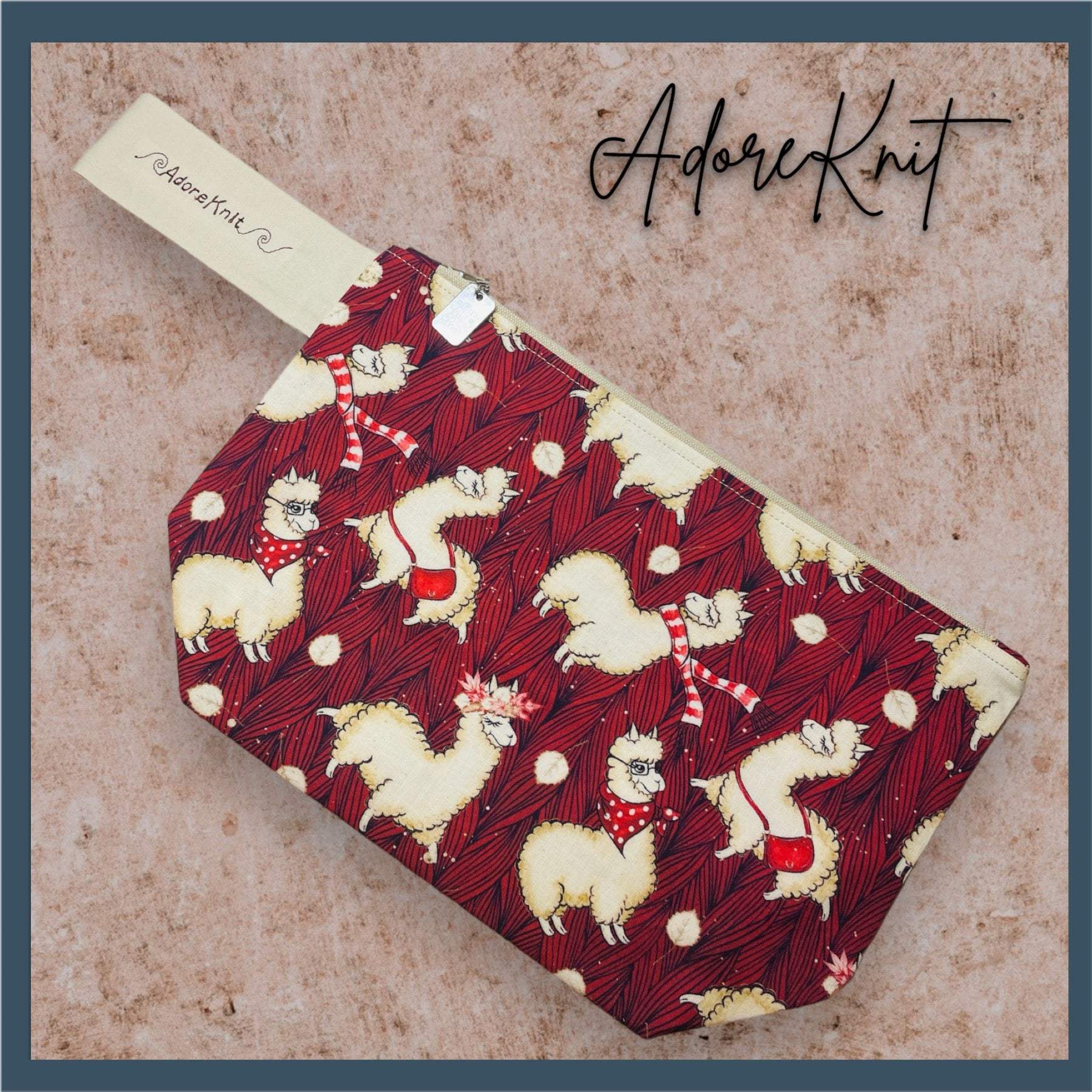 Alpacas with Handbags Project Bag - AdoreKnit