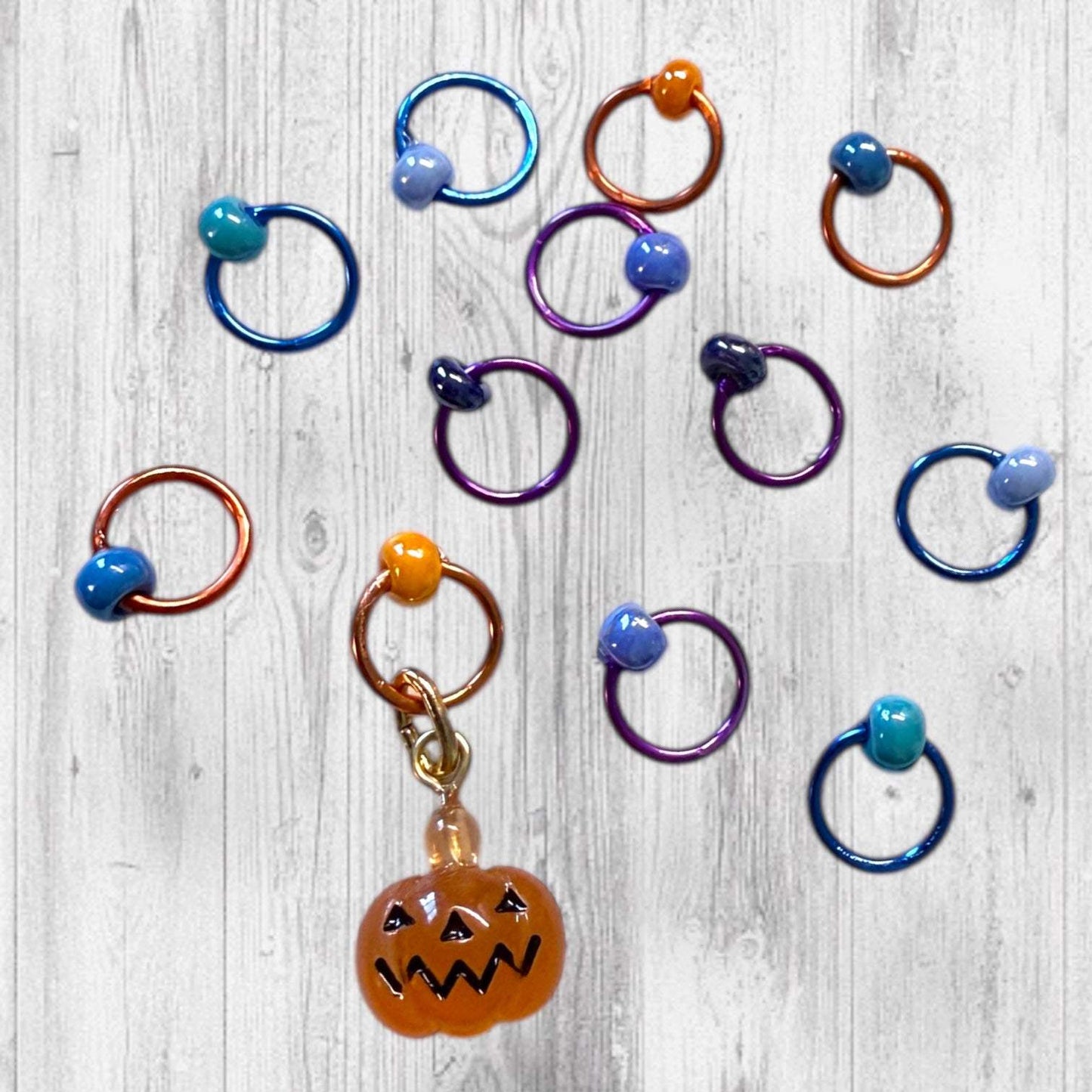 'Tis the Season to be Spooky Progress and Stitch Markers