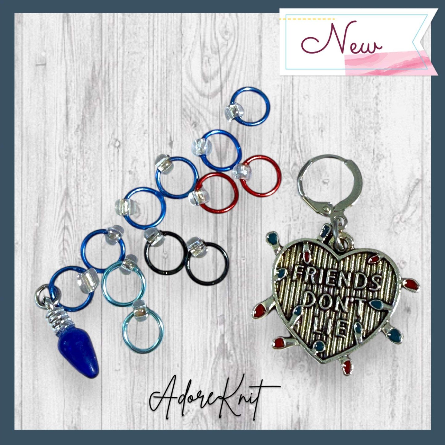 Friends Don't Lie Progress and Stitch Markers