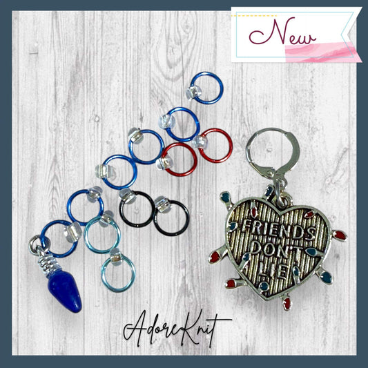 Friends Don't Lie Progress and Stitch Markers