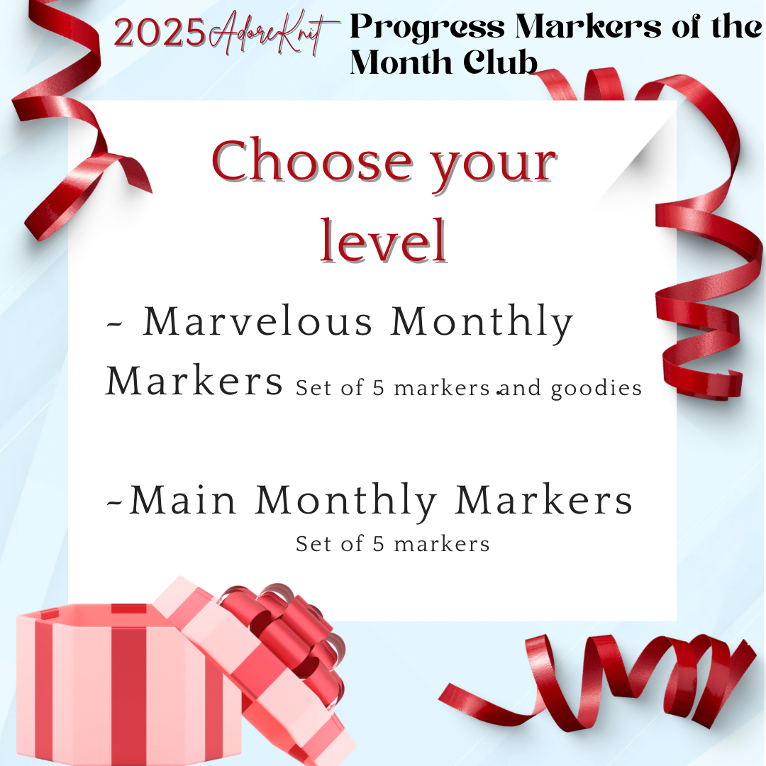 2025 Progress Markers of the Month Club, a monthly surprise set of five progress markers