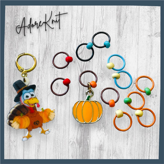 Talkin' Turkey Progress and Stitch Markers - AdoreKnit
