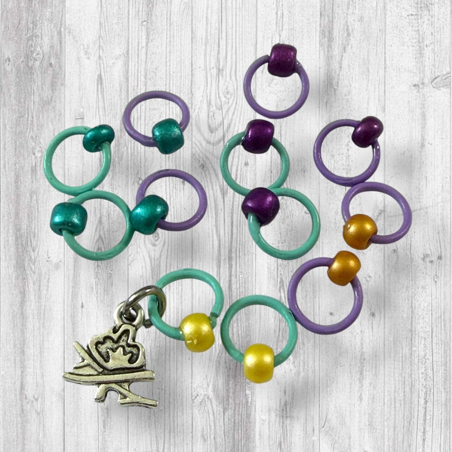 Camp Side Stitches Progress & Stitch Markers | Camp Knitting Markers