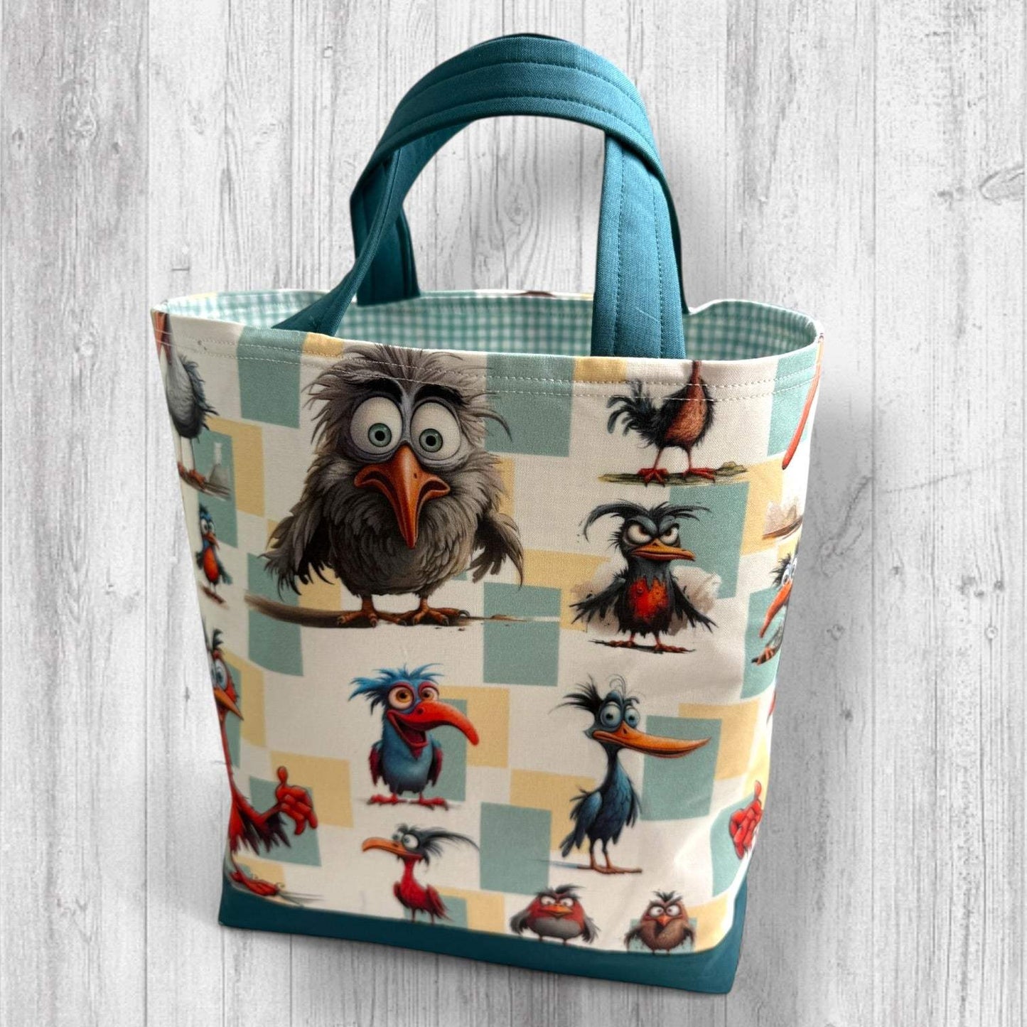 Feathered Fury Knitting Project Bag | Funny Bird Yarn Bag