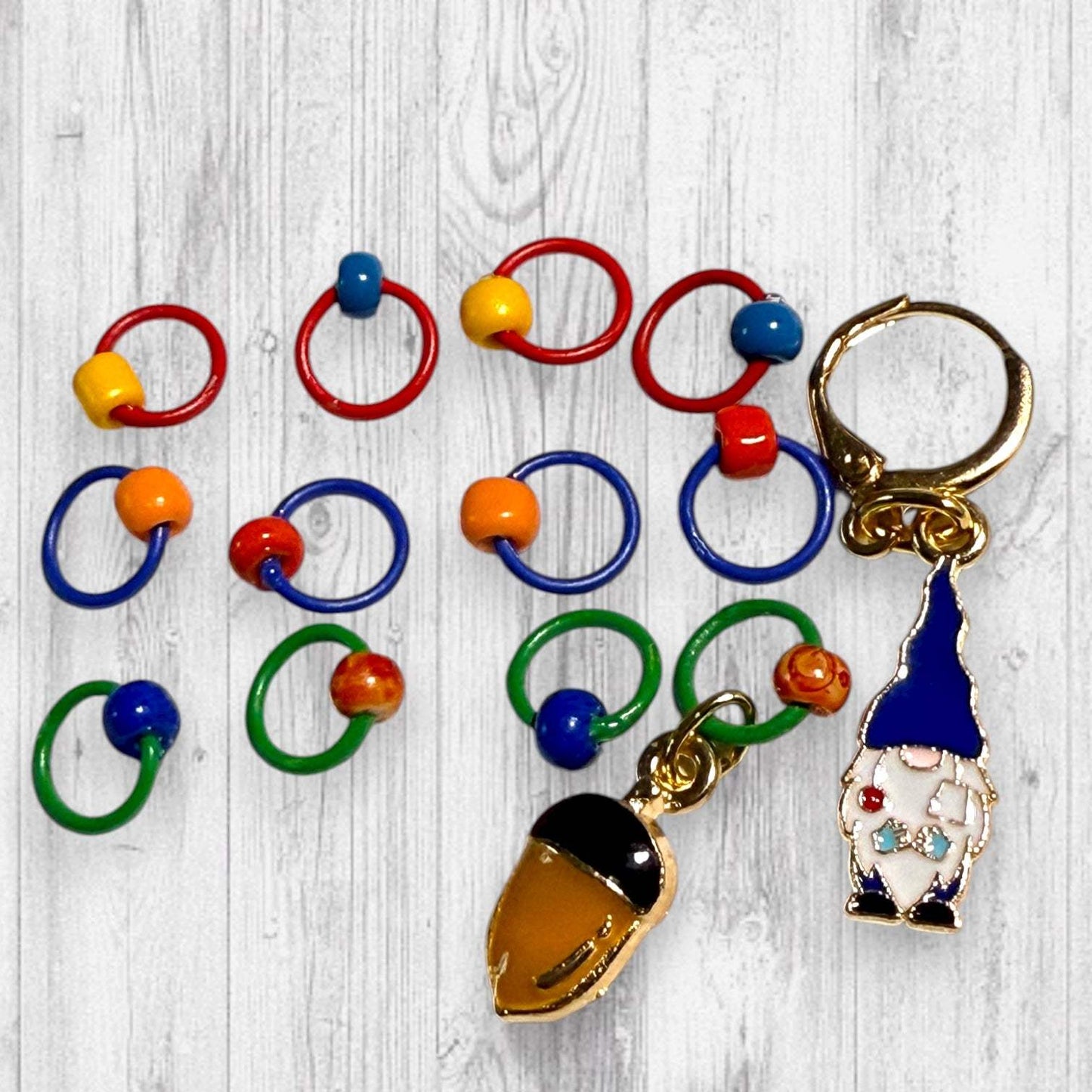 Gnomegrown Harvest Progress and Stitch Marker Set