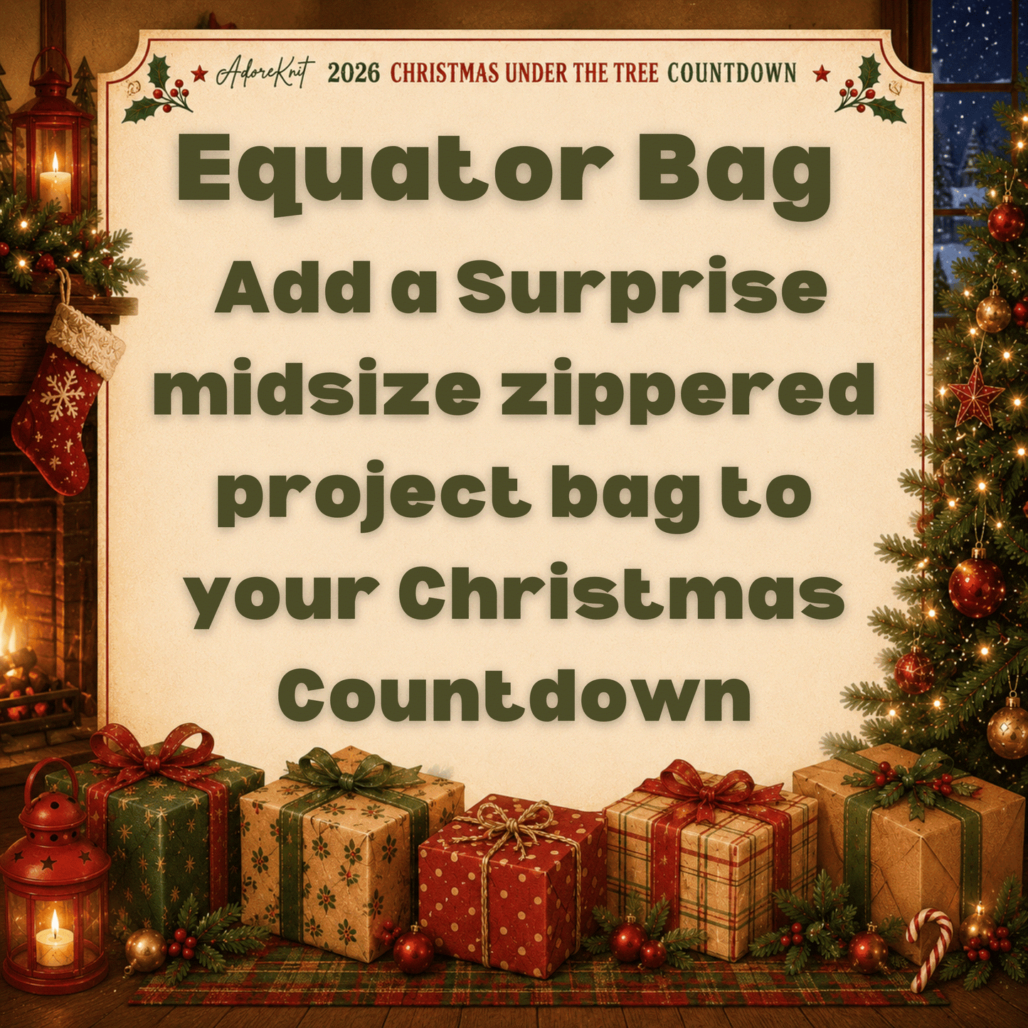 2026 Christmas Under the Tree Countdown | Christmas Stitch Marker Advent | AdoreKnit