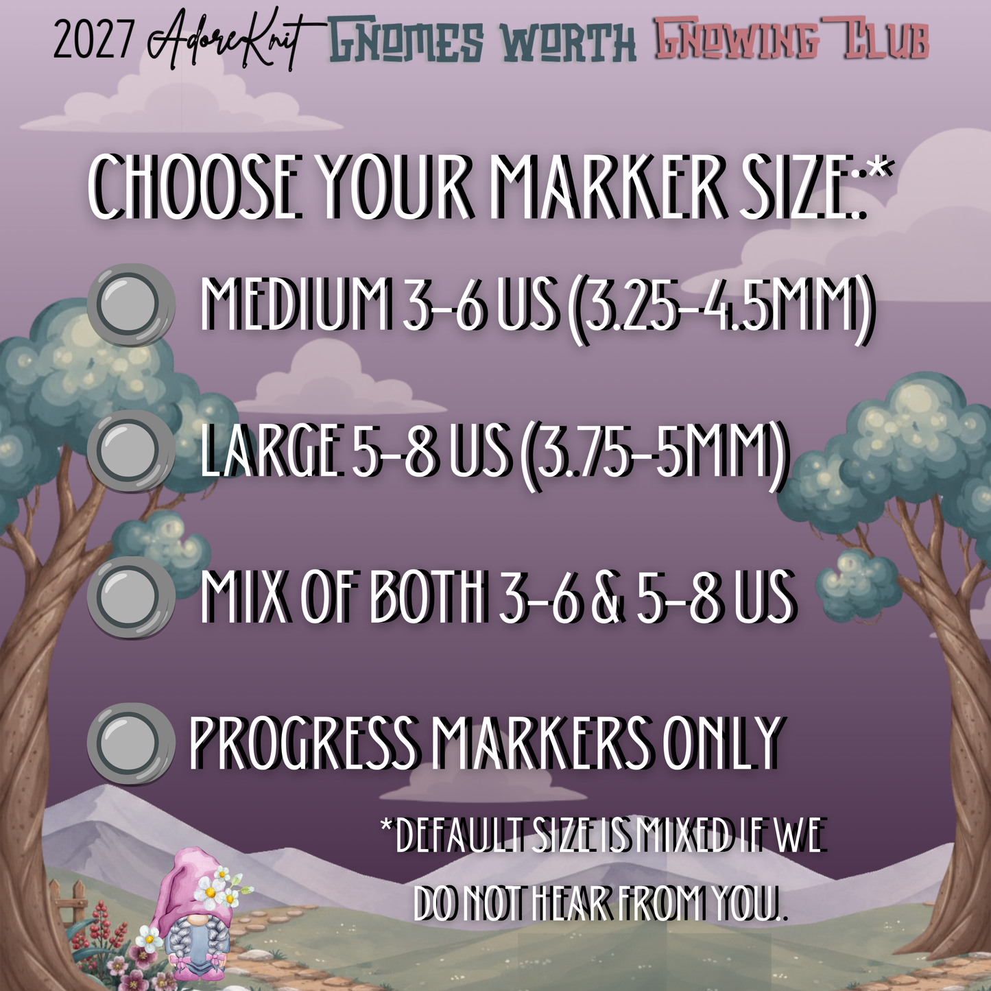 2027 Gnomes Worth Gnowing Knitting Countdown Club | AdoreKnit