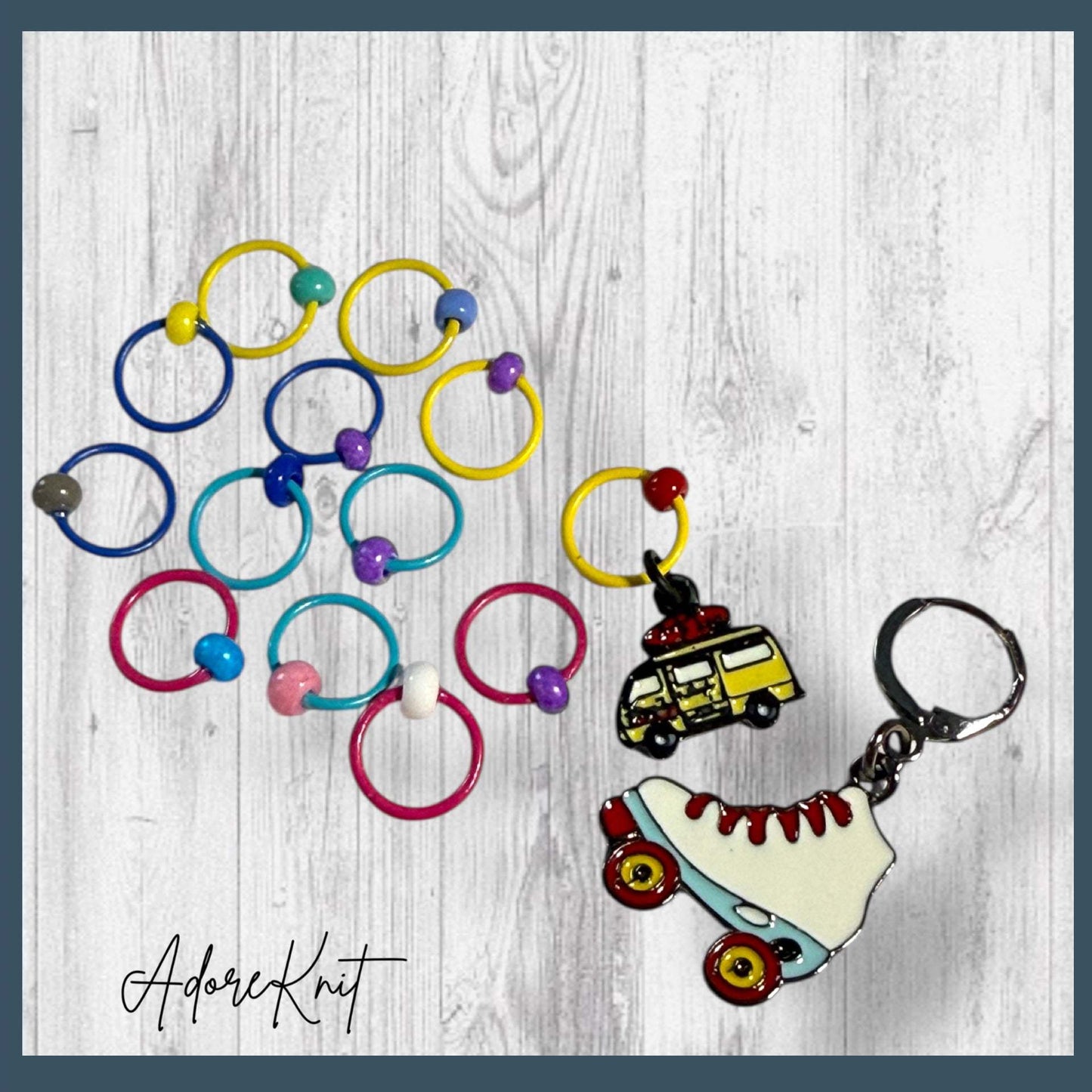 Roller Rink Memories and Pineapple Pizza Progress and Stitch Markers