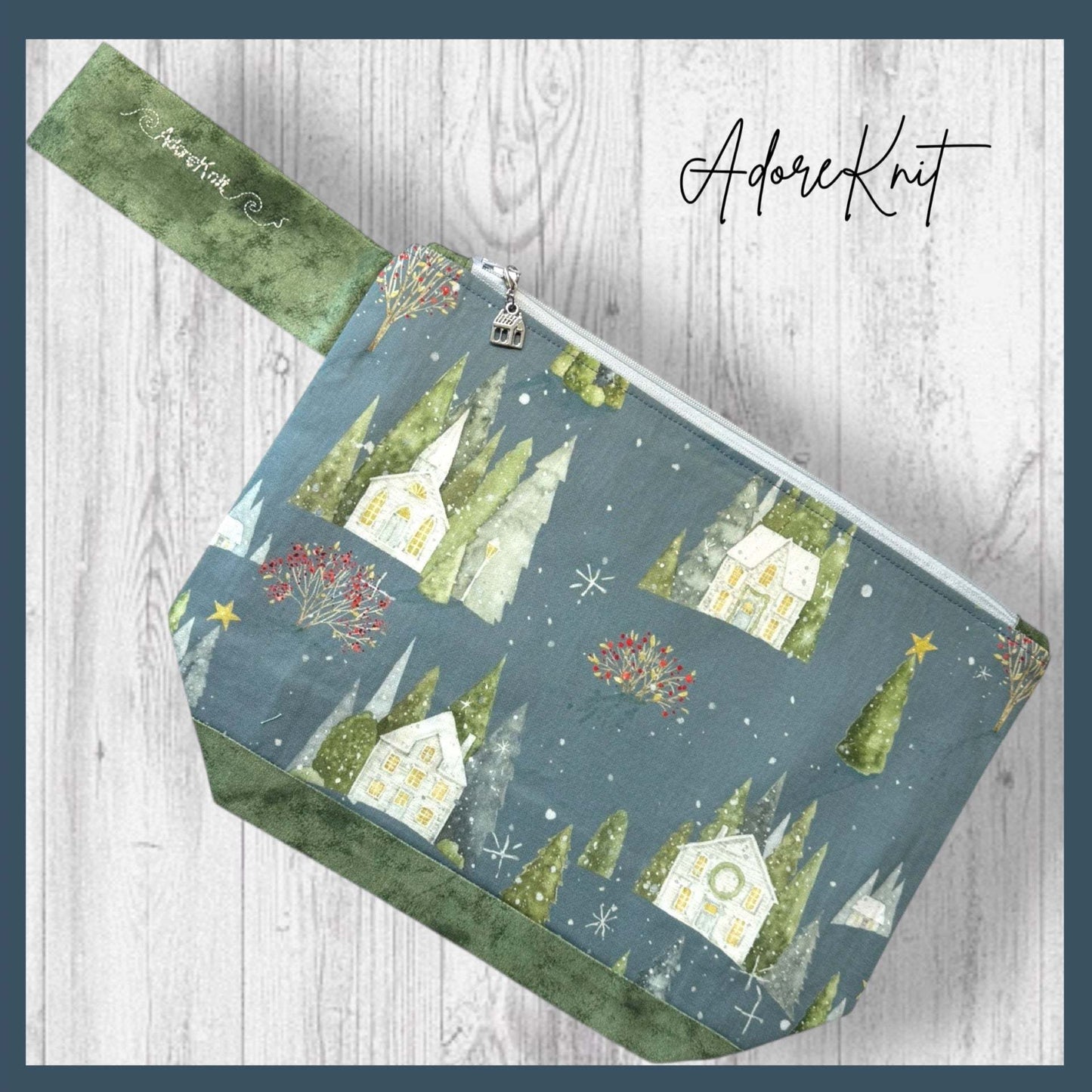 Moonlit Winter Village Project Bag