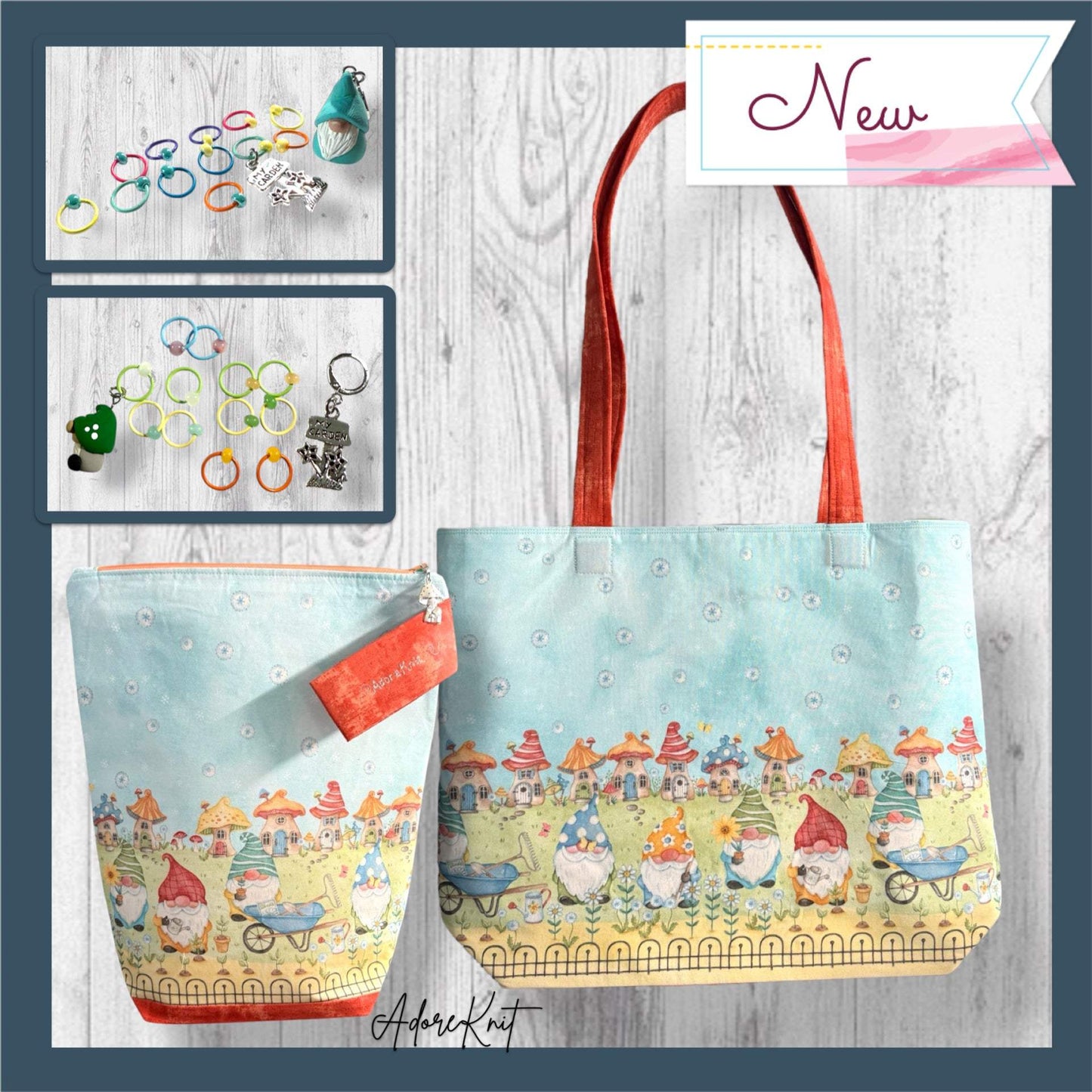 Gnomegrown Delights Summer Project Bag Commuter or Day-to-Day