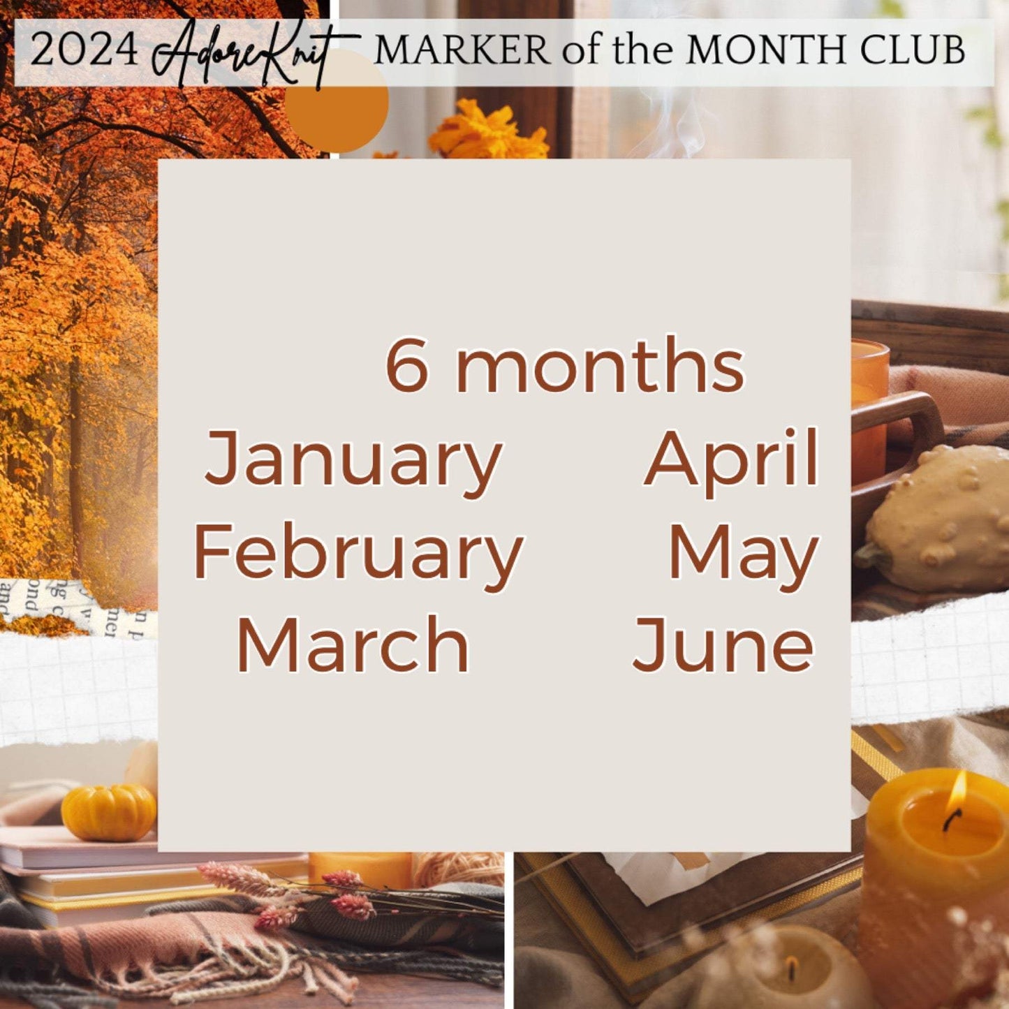 2023 Marker of the Month Club, a monthly surprise set of progress and stitch markers - AdoreKnit