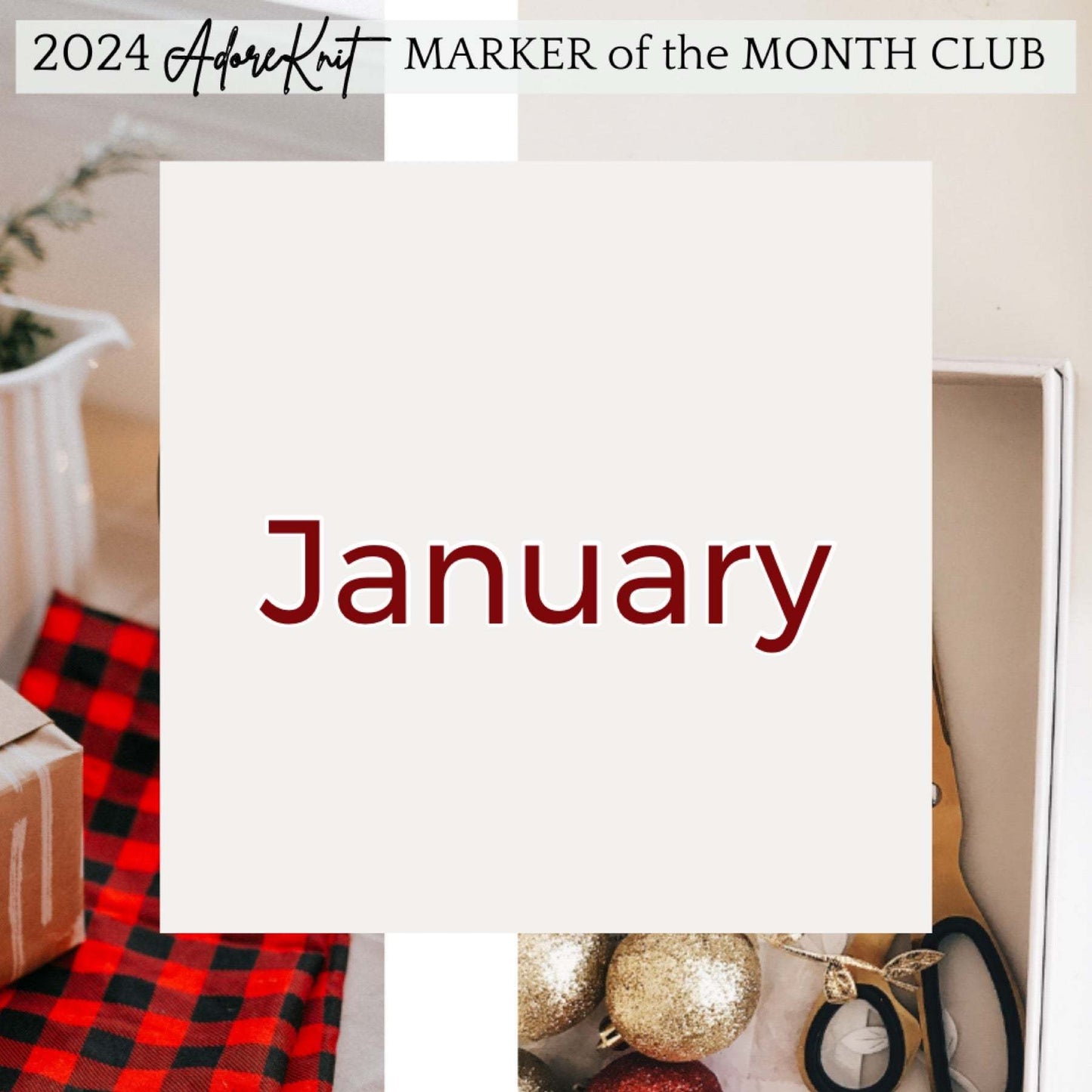 2023 Marker of the Month Club, a monthly surprise set of progress and stitch markers - AdoreKnit