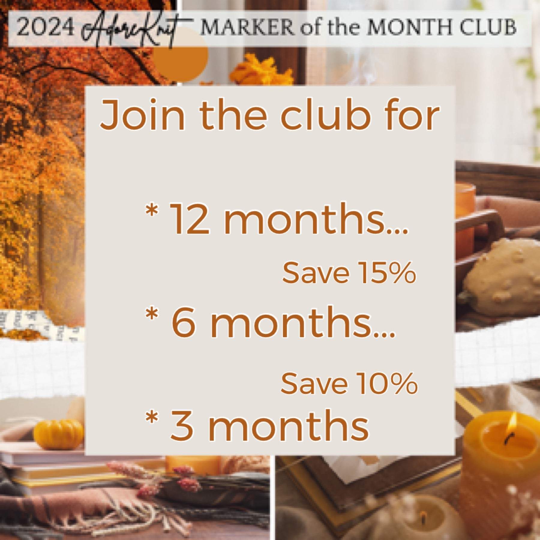 2023 Marker of the Month Club, a monthly surprise set of progress and stitch markers - AdoreKnit