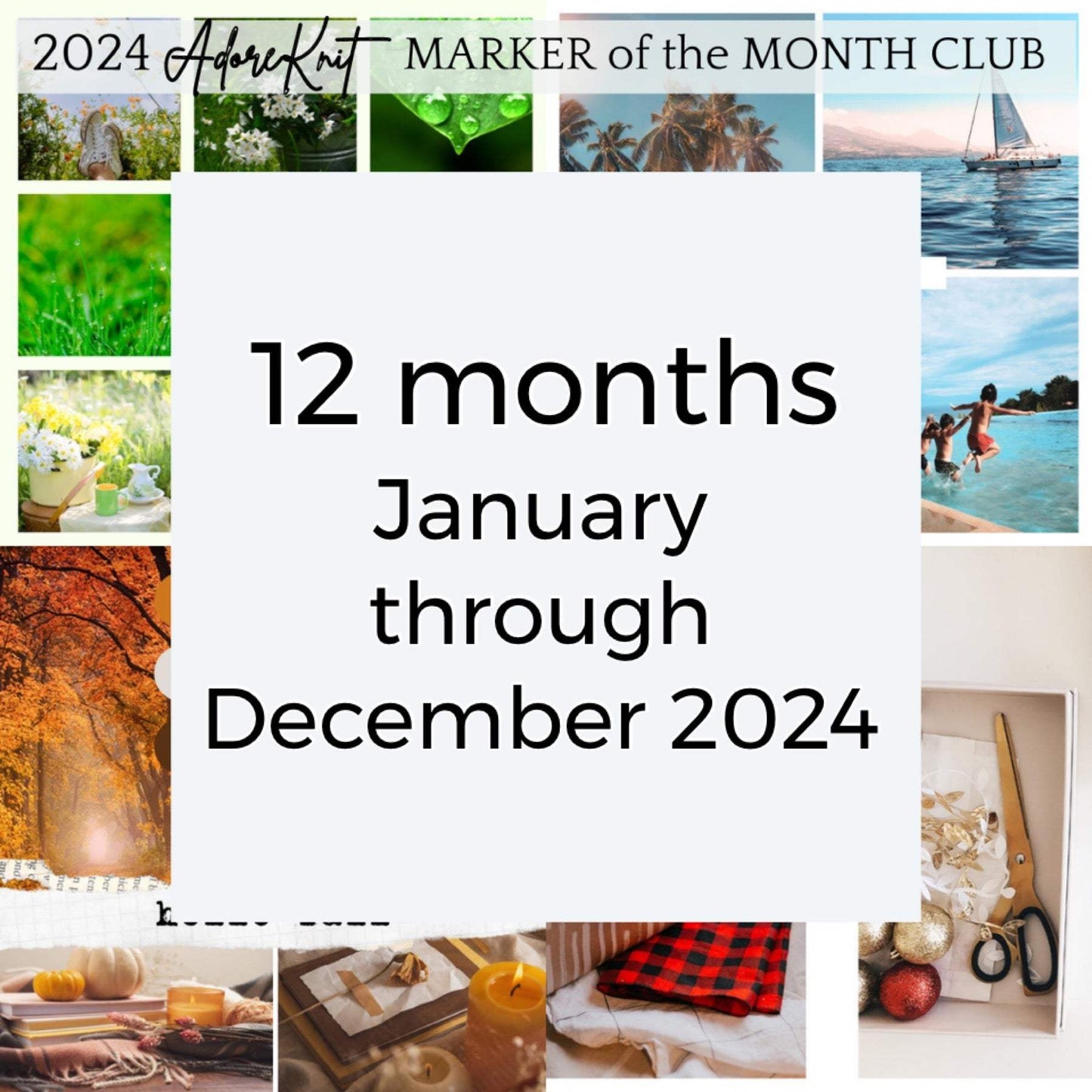 2023 Marker of the Month Club, a monthly surprise set of progress and stitch markers - AdoreKnit